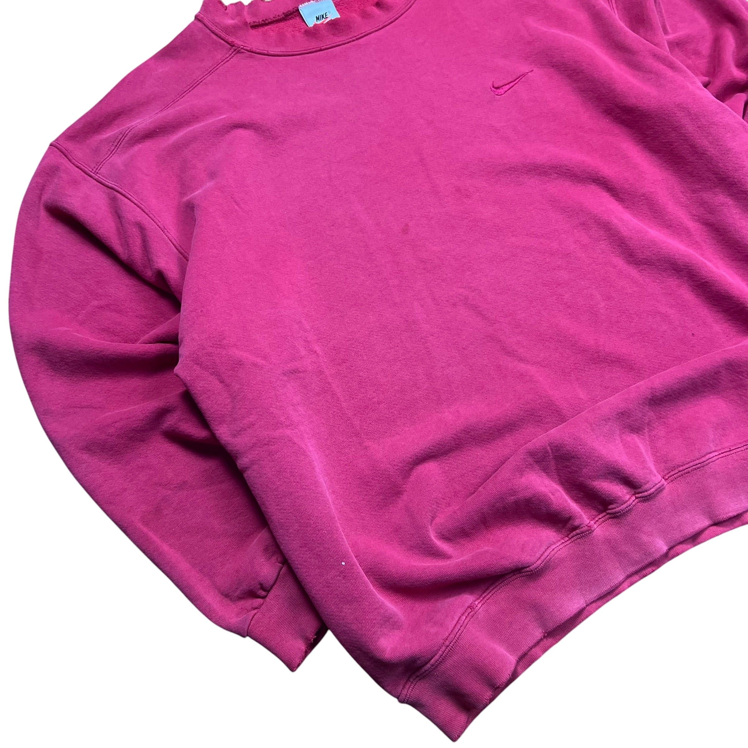 Nike Nike Embroidered Burgundy Swoosh Crewneck Sweatshirt - L Size US L / EU 52-54 / 3 - 3 Thumbnail