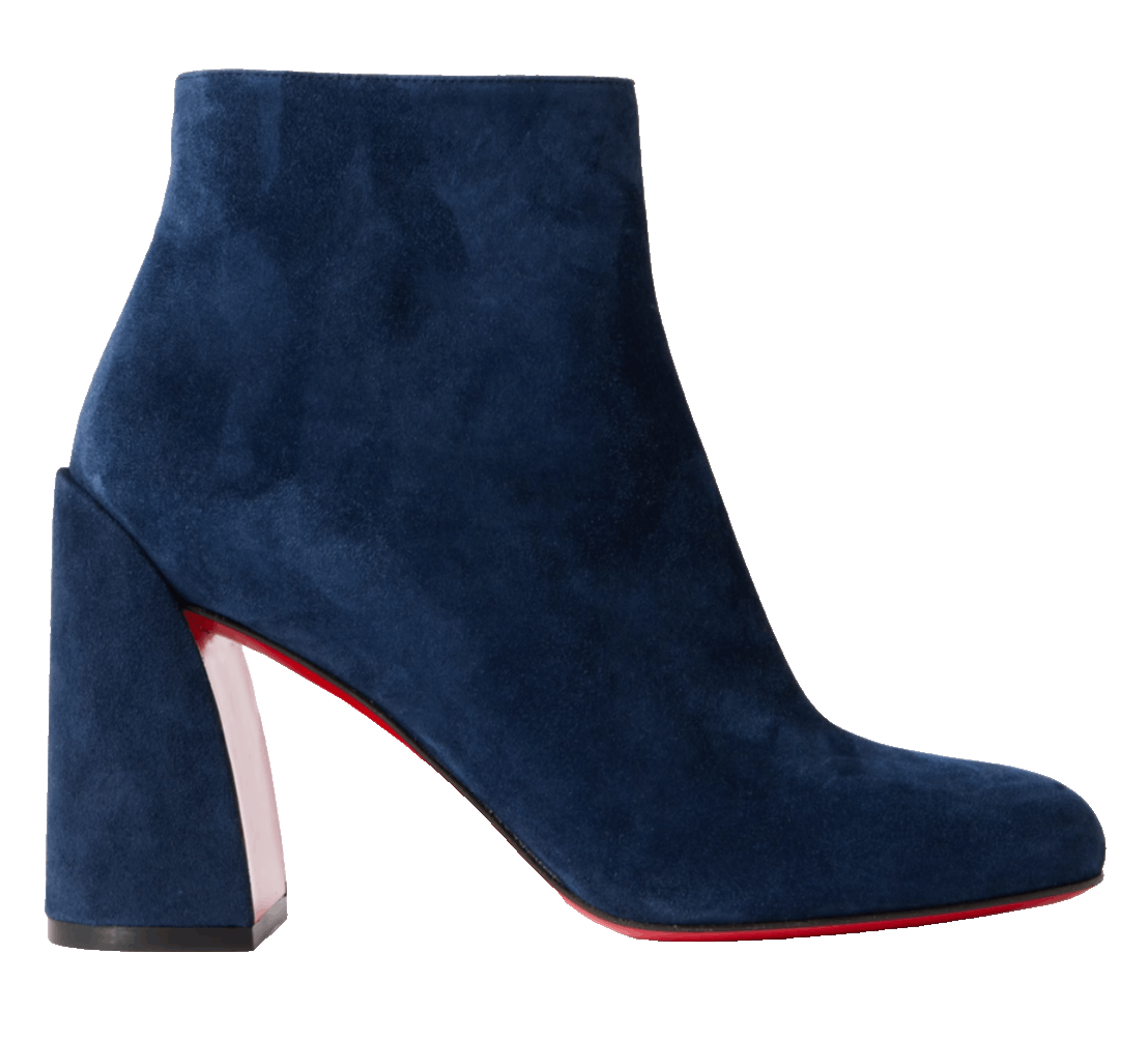 Turela 85 Zaffiro Blue Block Heel Short Ankle Bootie 40.5