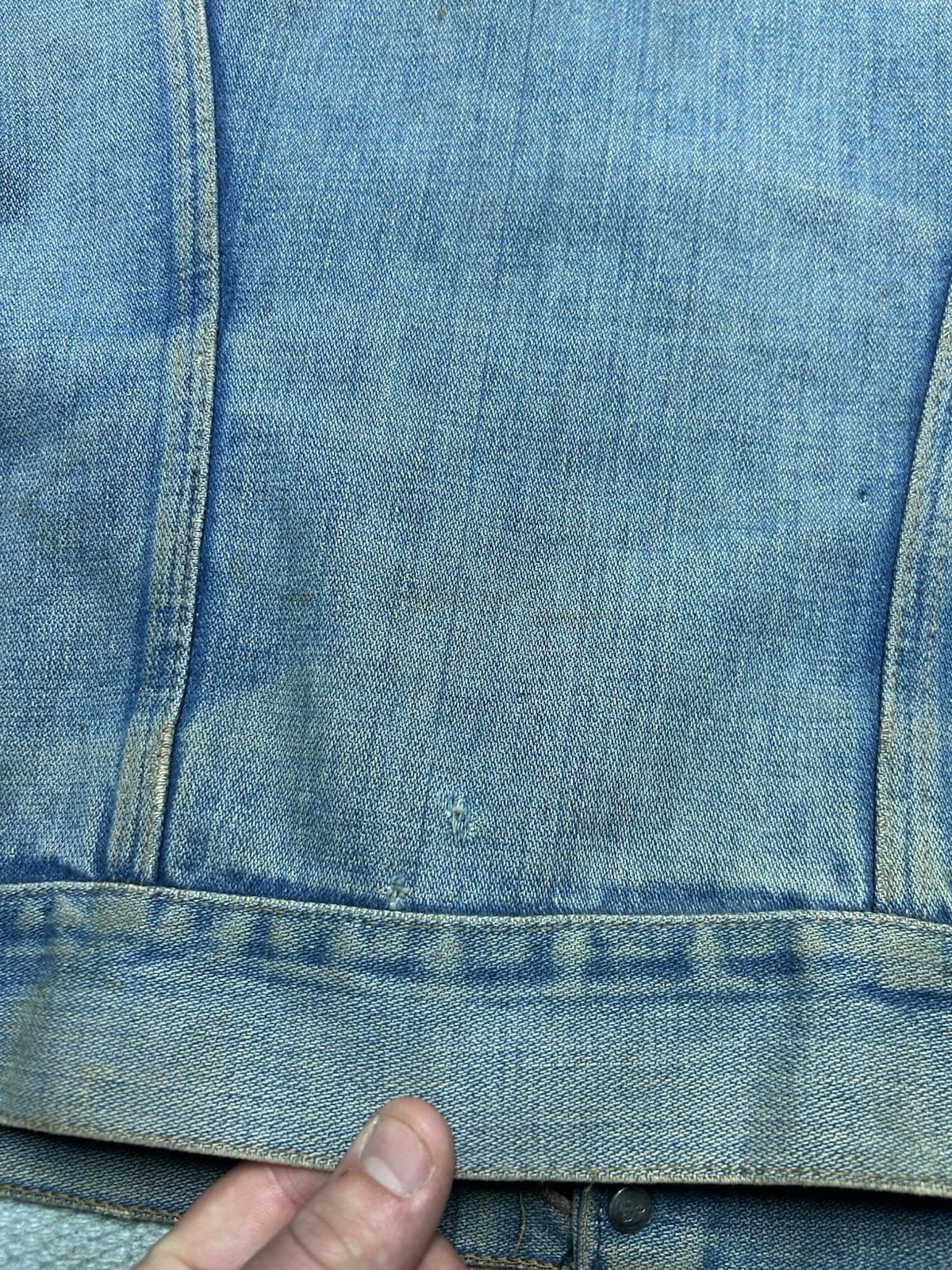 Vintage Vtg 70 wrangler no fault denim jacket farm faded workwear 42 Size US L / EU 52-54 / 3 - 15 Thumbnail