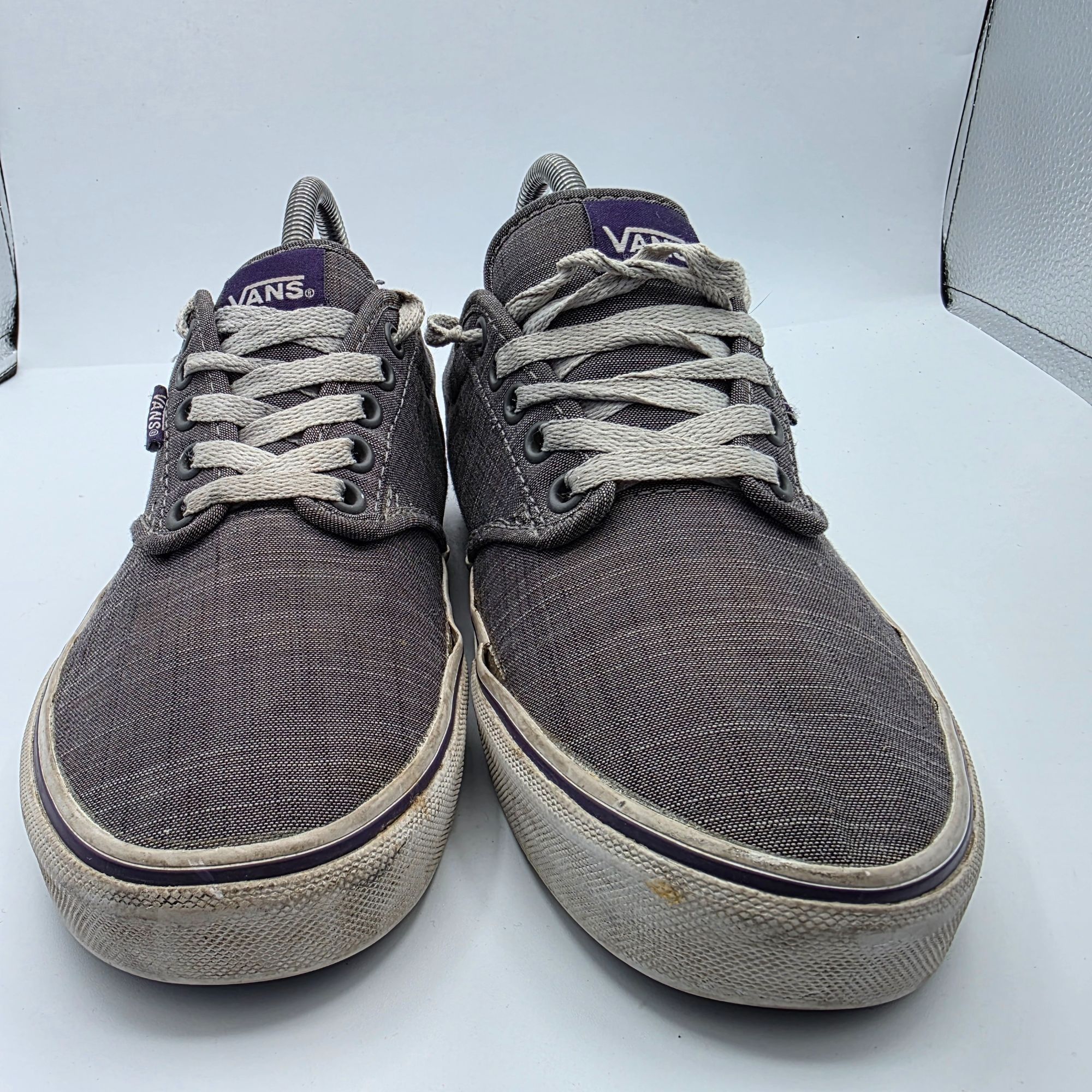 Vans Vans Atwood Womens Size 8 Gray Purple Sneaker Shoes Skateboa Size US 8 / EU 41 - 13 Thumbnail