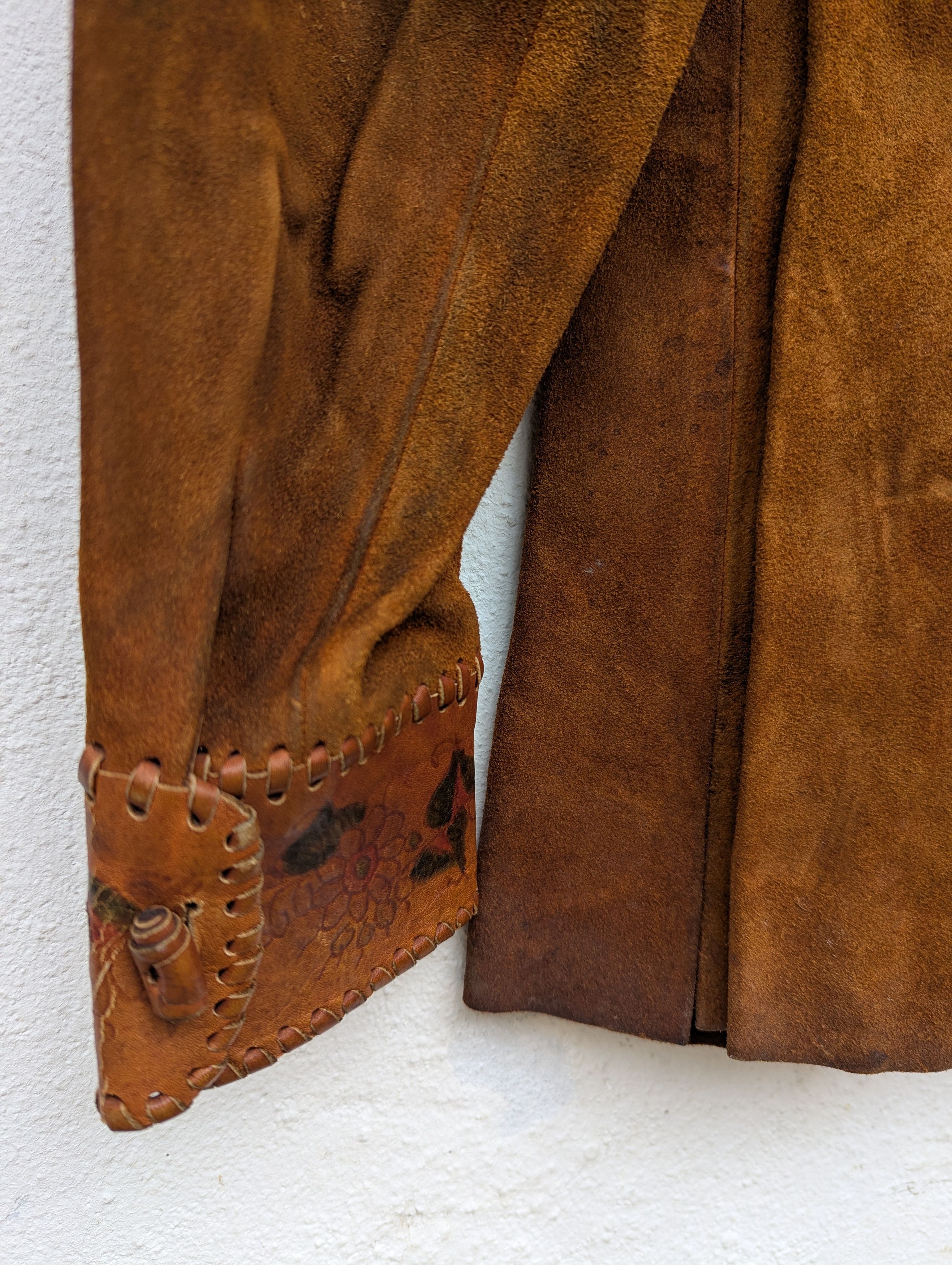 Handmade HANDMADE LEATHER JACKET FLOWER MOTIFS Size M / US 6-8 / IT 42-44 - 8 Thumbnail