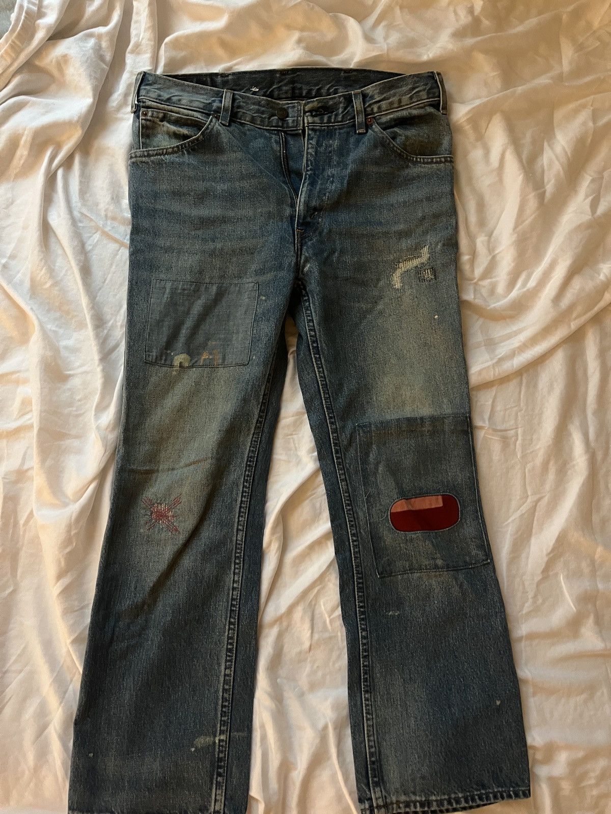 Levi's Vintage Clothing Flare patchwork denim Size US 31 - 1 Thumbnail