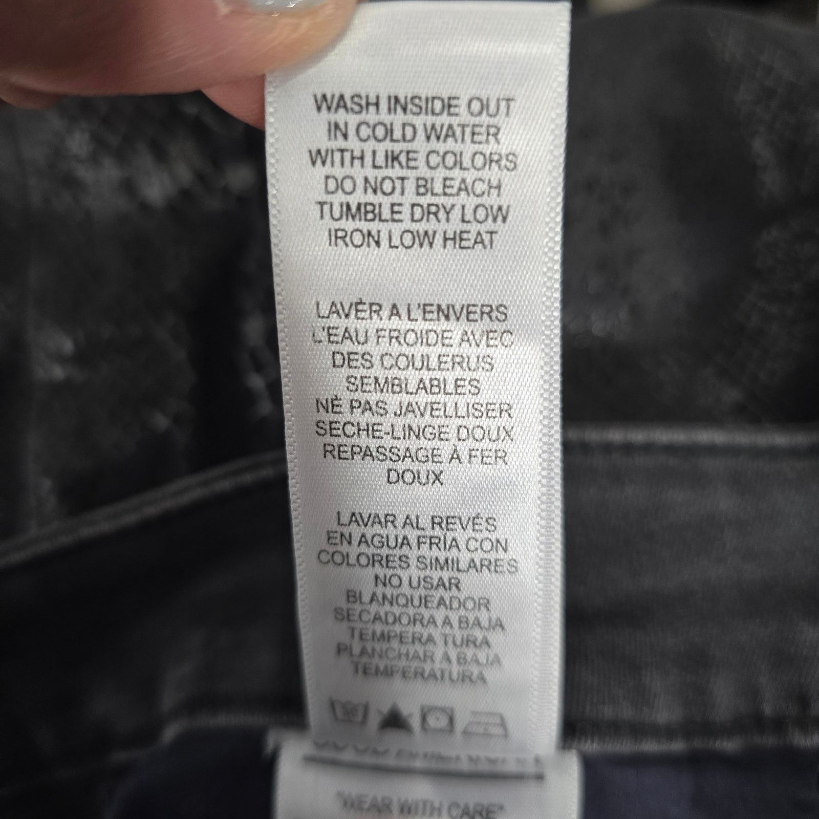 Good American Good American Good Waist Gray Snake Foil Skinny Jeans 4/27 Size 27" / US 4 / IT 40 - 6 Thumbnail
