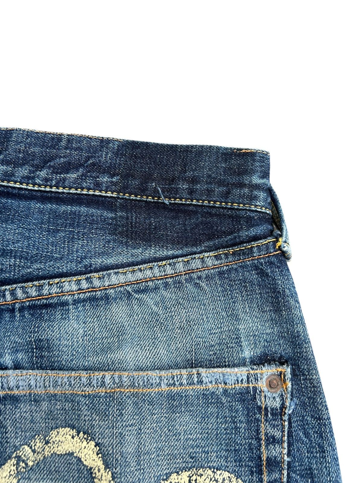 Evisu Vintage Evisu Selvedge Distressed Repair Denim Jeans Size US 33 - 15 Thumbnail