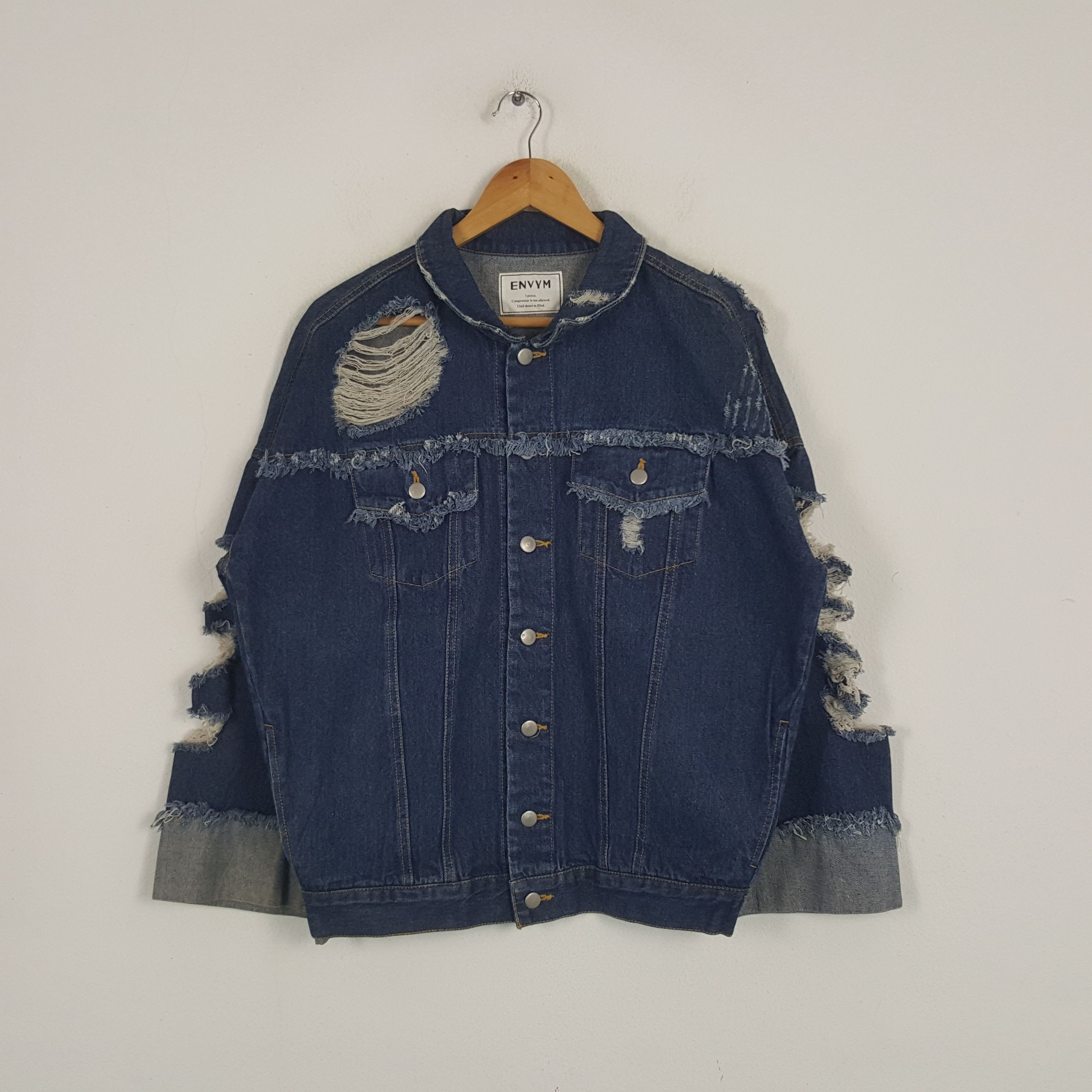 291295＝homme denim jacket Avant Garde × Japanese Brand Vintage 291295 Homme Distressed