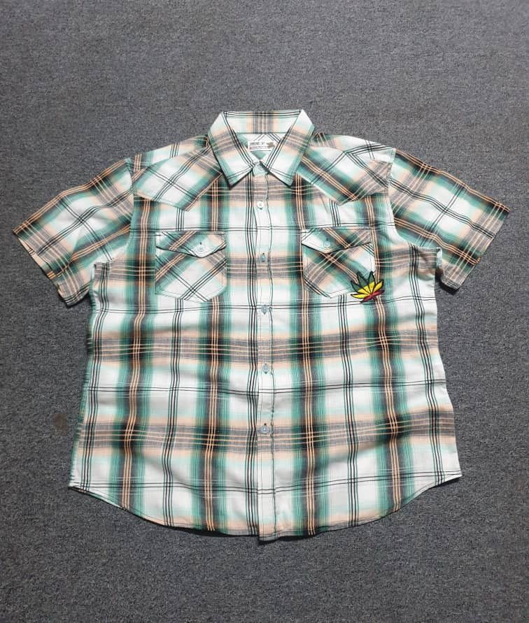 Bob Marley 💥Vache marijuana Japanese brand button ups shirt Size US L / EU 52-54 / 3 - 7 Thumbnail