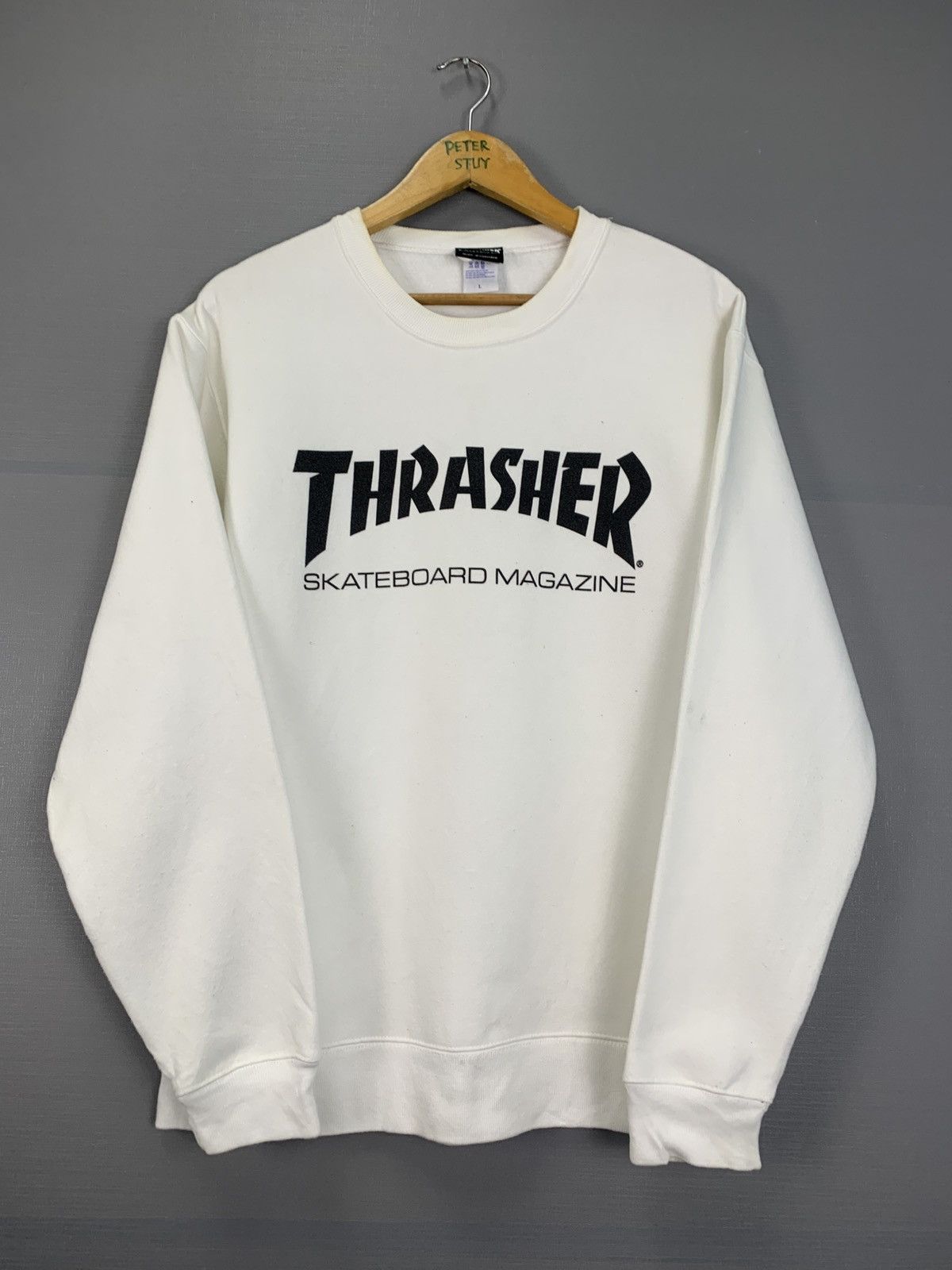 Thrasher Vintage 90s Thrasher Skateboad Megazine Sweatshirt Size US L / EU 52-54 / 3 - 7 Thumbnail