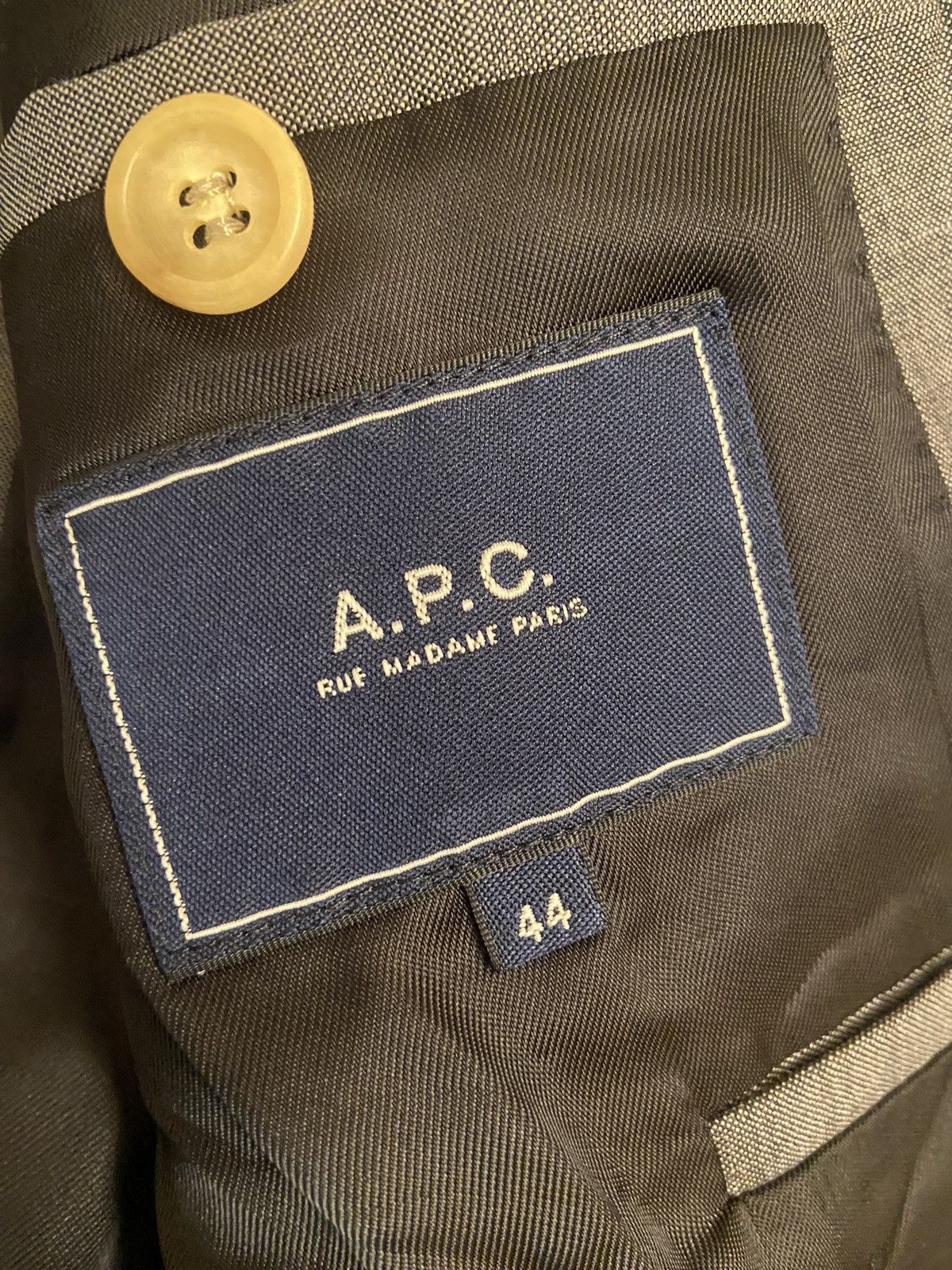 A.P.C. A.P.C Grey Wool Sports Blazer Size 44S - 2 Thumbnail