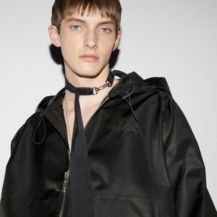 Gucci o1loc1c1225 793664 Nylon Hooded Jacket With Embroidery Black Size US S / EU 44-46 / 1 - 3 Thumbnail