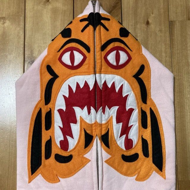Bape 🔥Vintage🔥 BAPE Pink Tiger Full Zip Hoodie NIGO a bathing ape Size US XL / EU 56 / 4 - 3 Thumbnail