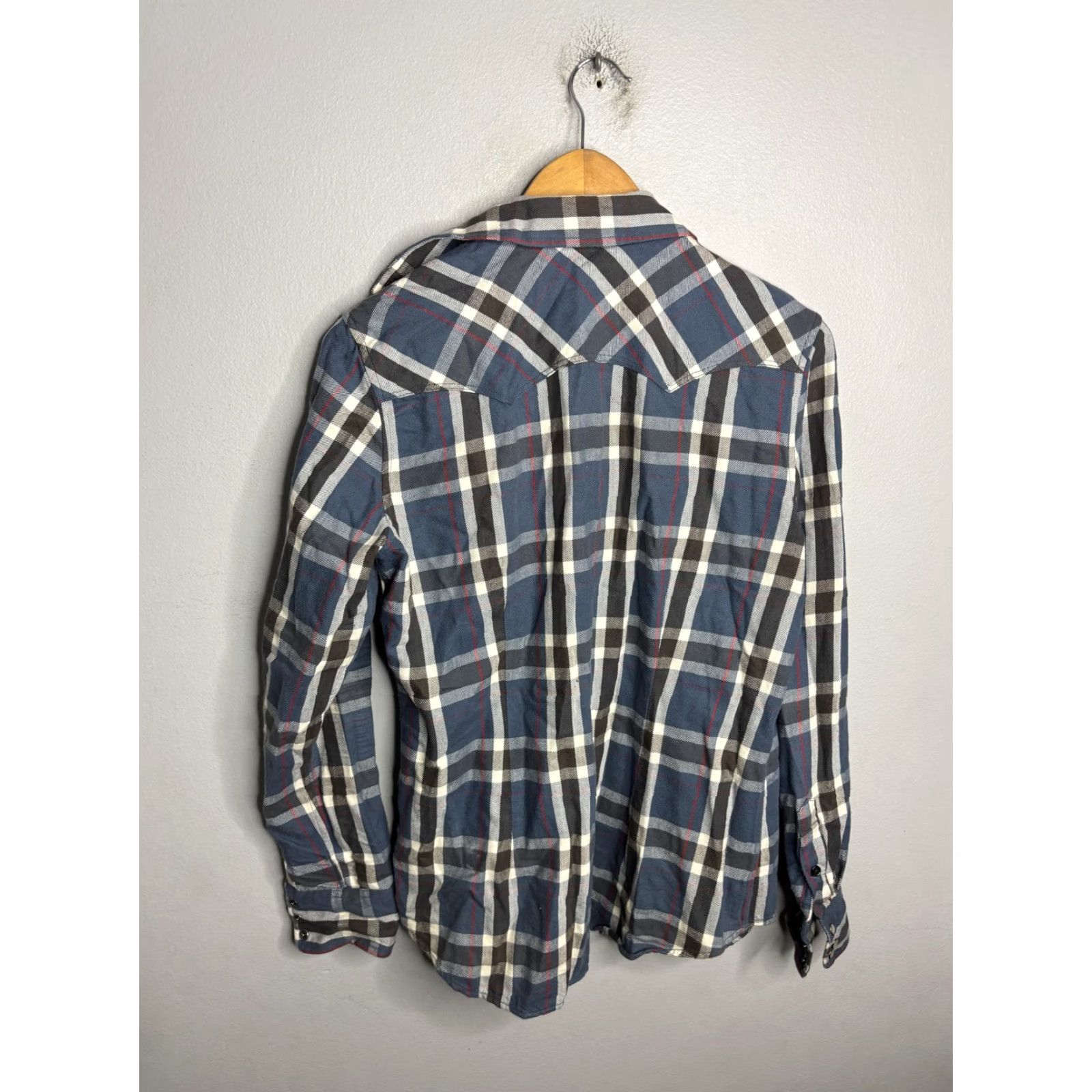 Ralph Lauren Lauren Jeans Co Ralph Lauren Shirt Mens Medium Blue Plaid Western Pearl Snap 90s Size US M / EU 48-50 / 2 - 7 Thumbnail