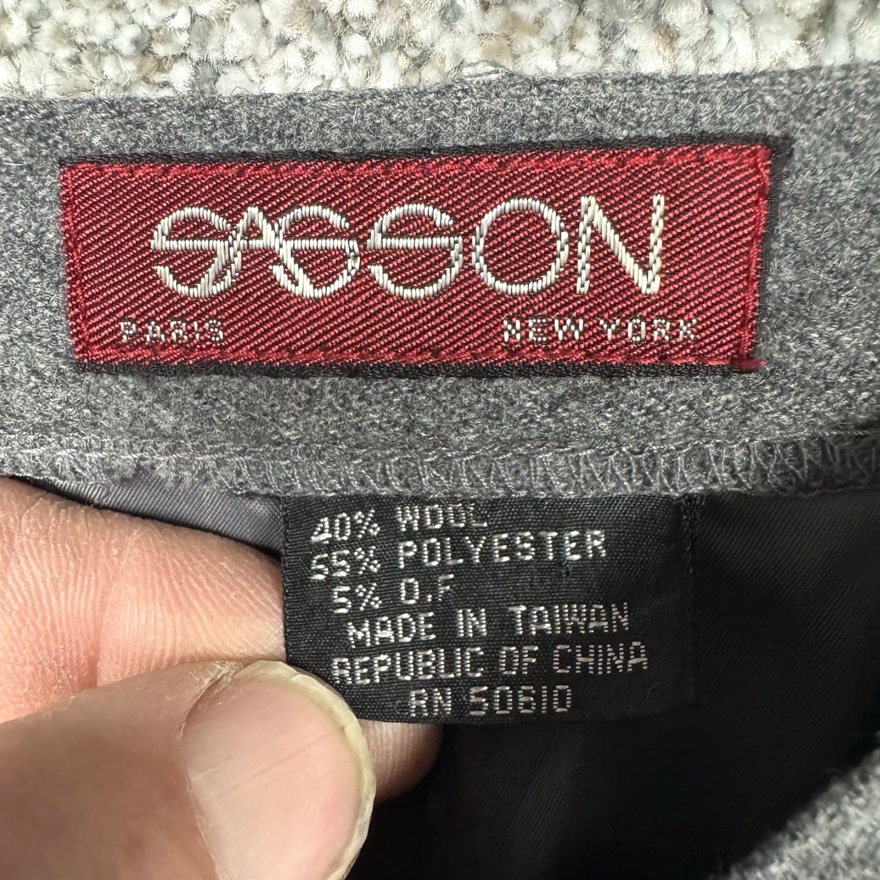 Vintage VINTAGE Sasson Skirt S Wool Blend Midi Pencil Office Classic 90s Preppy Retro Minimalist Womens Size 28" / US 6 / IT 42 - 4 Thumbnail