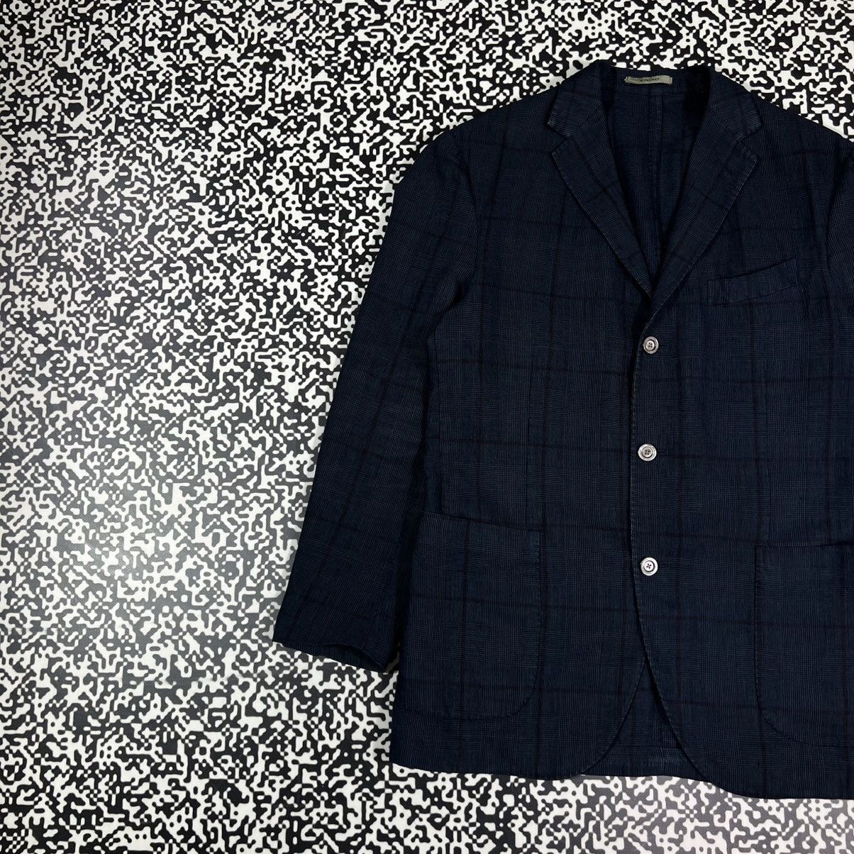 Boglioli BOGLIOLI K Jacket Linen Checked Blazer Luxury Casual Style Size 40R - 2 Thumbnail