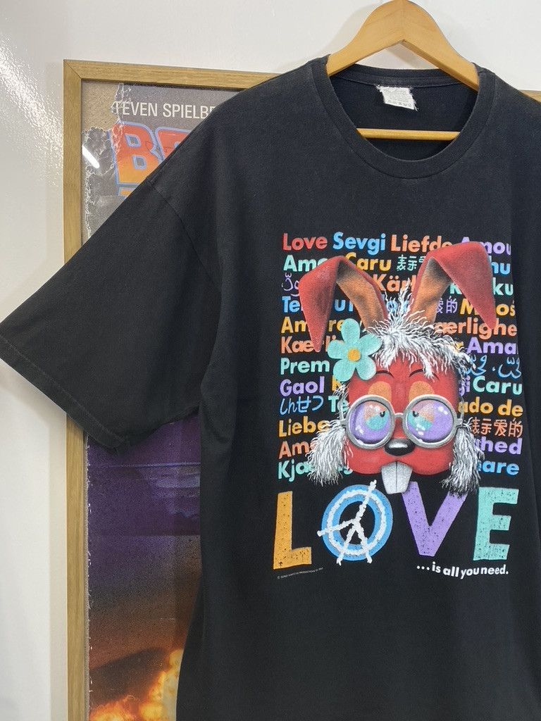 Vintage 1992 Vintage Magic Roundabout Dylan Rabbit Love Tee Size US XL / EU 56 / 4 - 3 Thumbnail