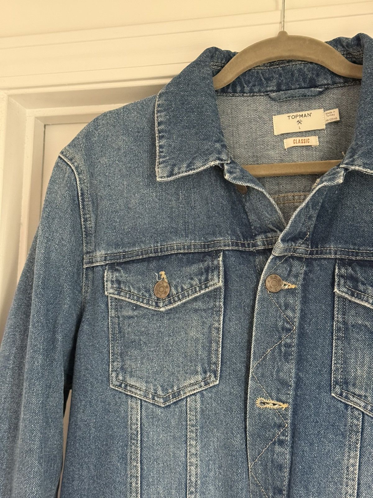 Topman Denim Medium Wash Jacket Size US L / EU 52-54 / 3 - 4 Thumbnail