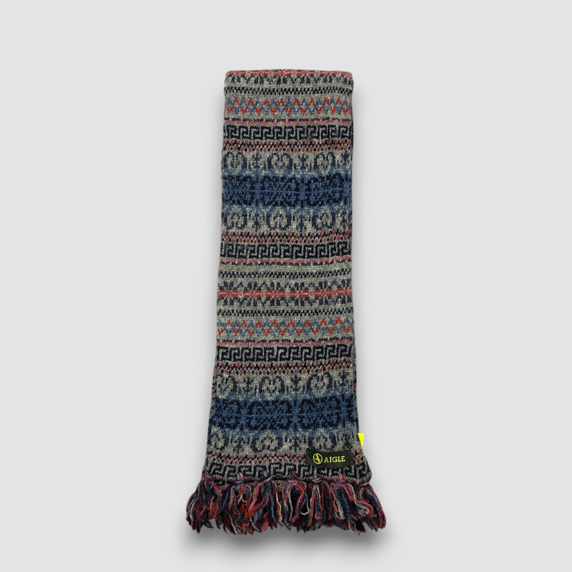 Aigle Vintage Aigle Scarf Ribbed knot Fringe Wool Scarves Size ONE SIZE - 4 Thumbnail