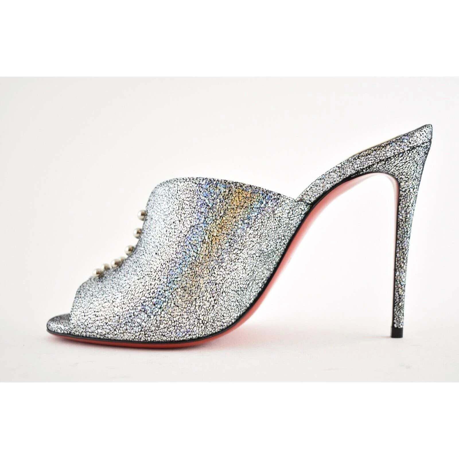 Christian Louboutin Christian Louboutin Predumule 100 Silver Nappa Mica Size US 6.5 / IT 36.5 - 8 Thumbnail
