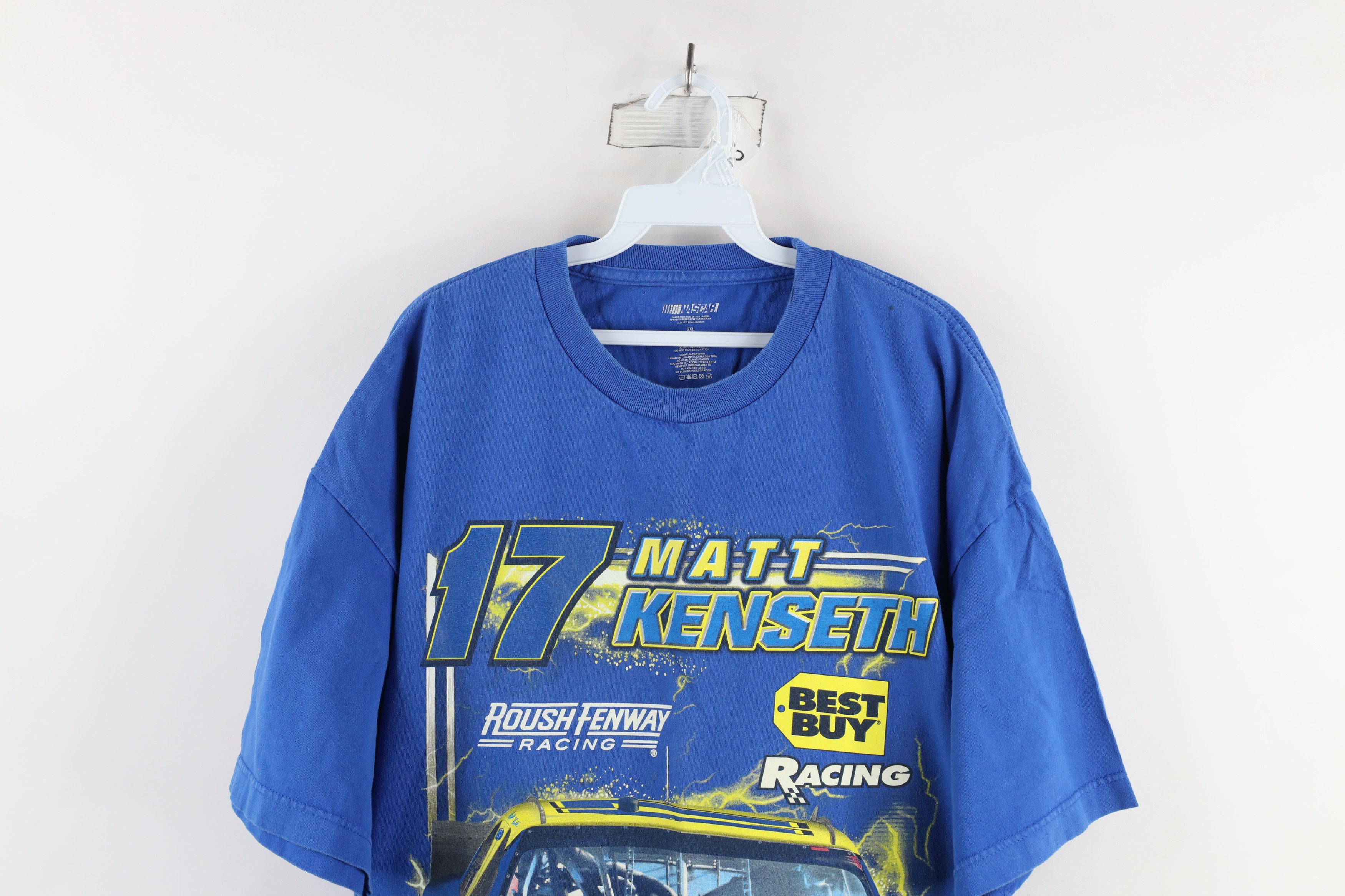 Vintage Vintage NASCAR Roush Fenway Racing Matt Kenseth T-Shirt Blue Size US XXL / EU 58 / 5 - 2 Thumbnail