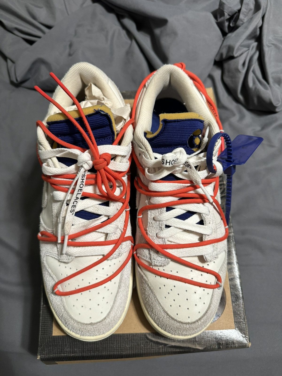 image of Off-White “Lot 13” Nike Dunks Shoes, Men's (Size 10)