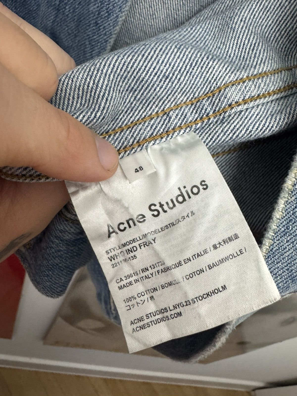 Acne Studios Acne Studios Who Ind Fray Denim Jacket Trucker Jeans Rare Size US M / EU 48-50 / 2 - 7 Thumbnail