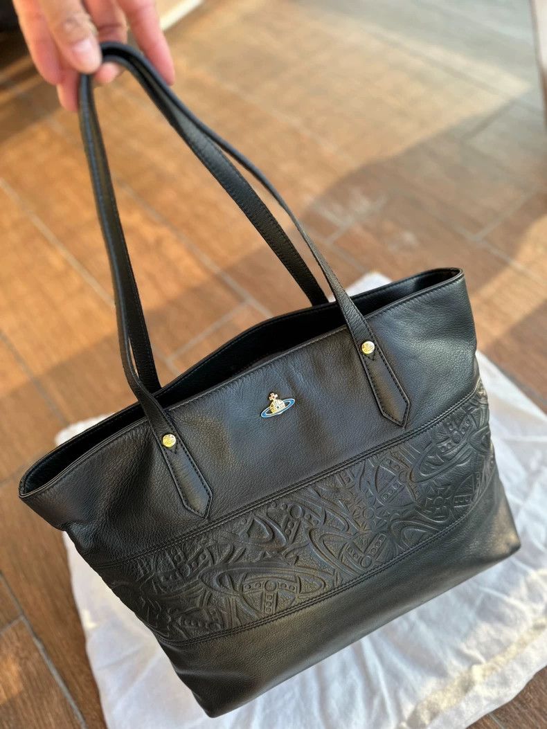 Vivienne Westwood Vivienne Westwood Black Leather Tote Bag - dmc Size ONE SIZE - 1 Thumbnail