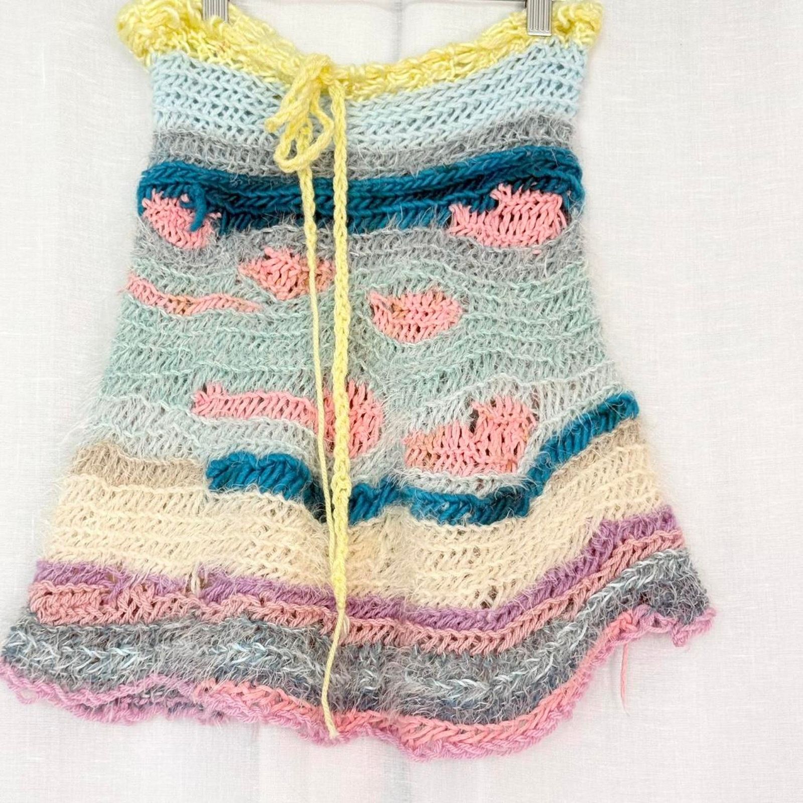 Other ✿ handmade knit polka dot mini skirt ✿ Size 28" / US 6 / IT 42 - 2 Thumbnail
