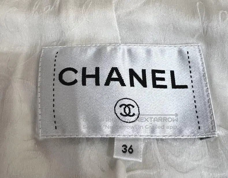Chanel Chanel Greek white gold-bordered tweed jacket Size XS / US 0-2 / IT 36-38 - 5 Thumbnail