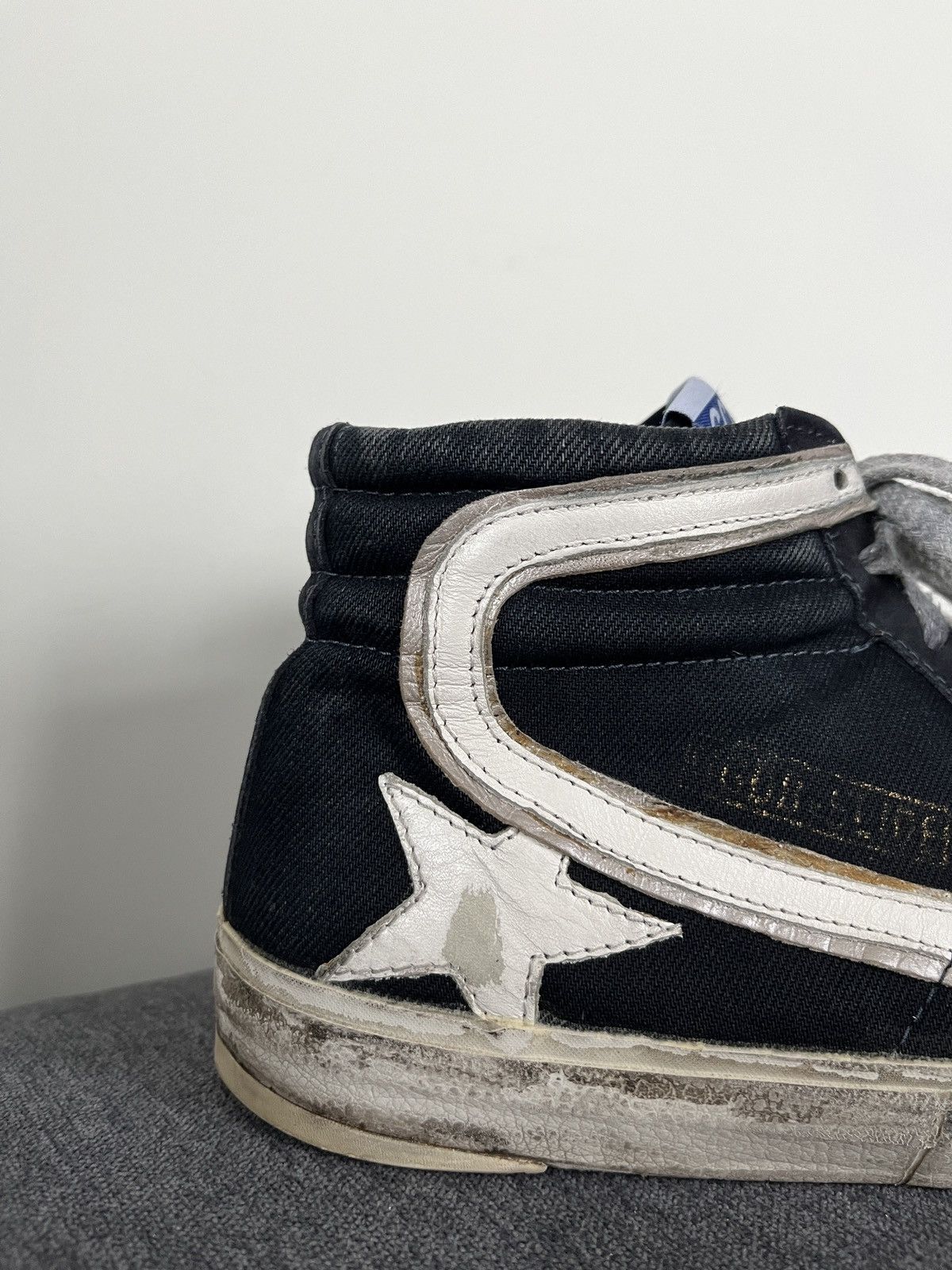 Golden Goose Golden Goose Slide Distressed Hi-top Sneakers Size US 7 / EU 40 - 3 Thumbnail