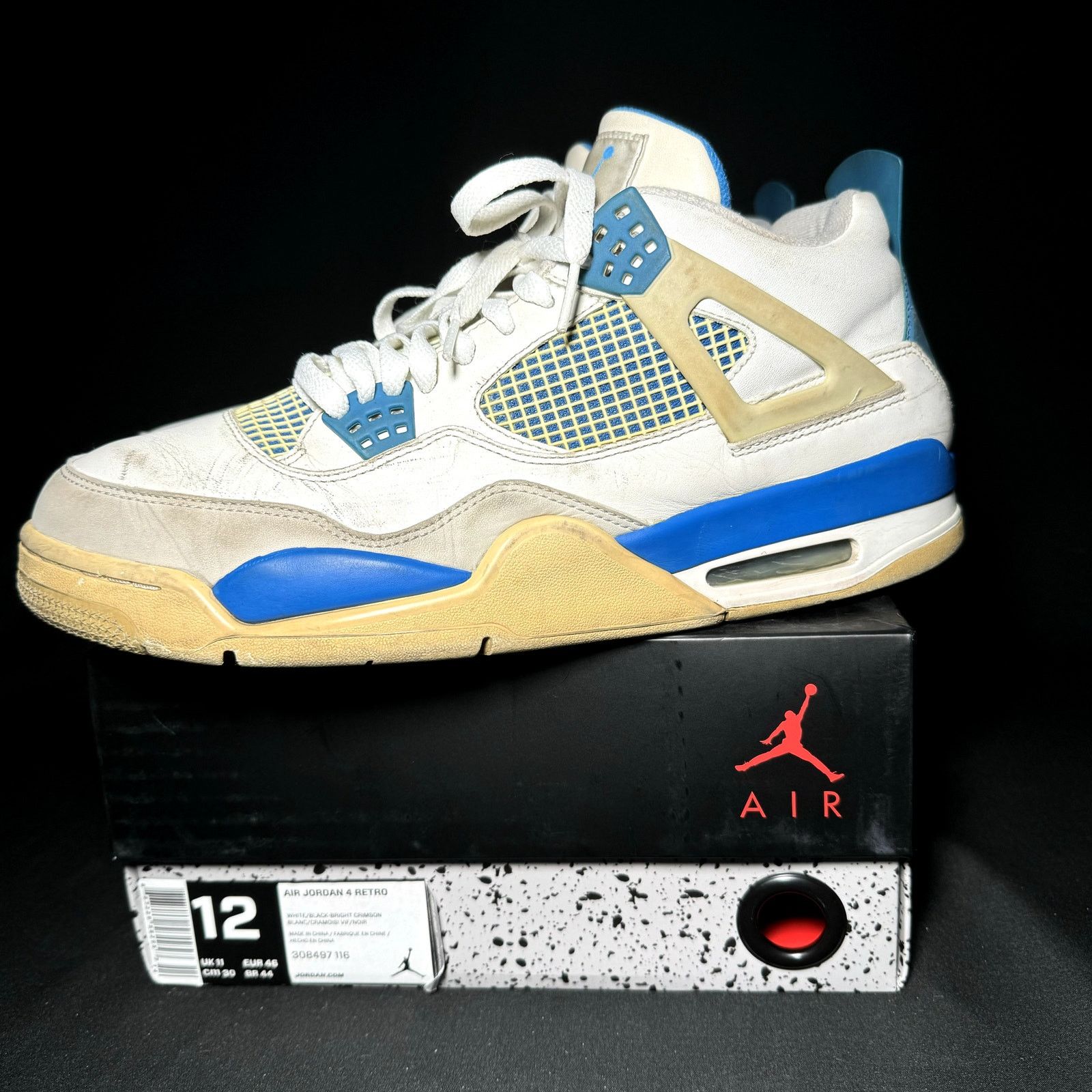 Jordan Brand × Nike Size 12 - Air Jordan 4 Retro Military Blue 2012 Men's Shoes Size US 12 / EU 45 - 10 Thumbnail