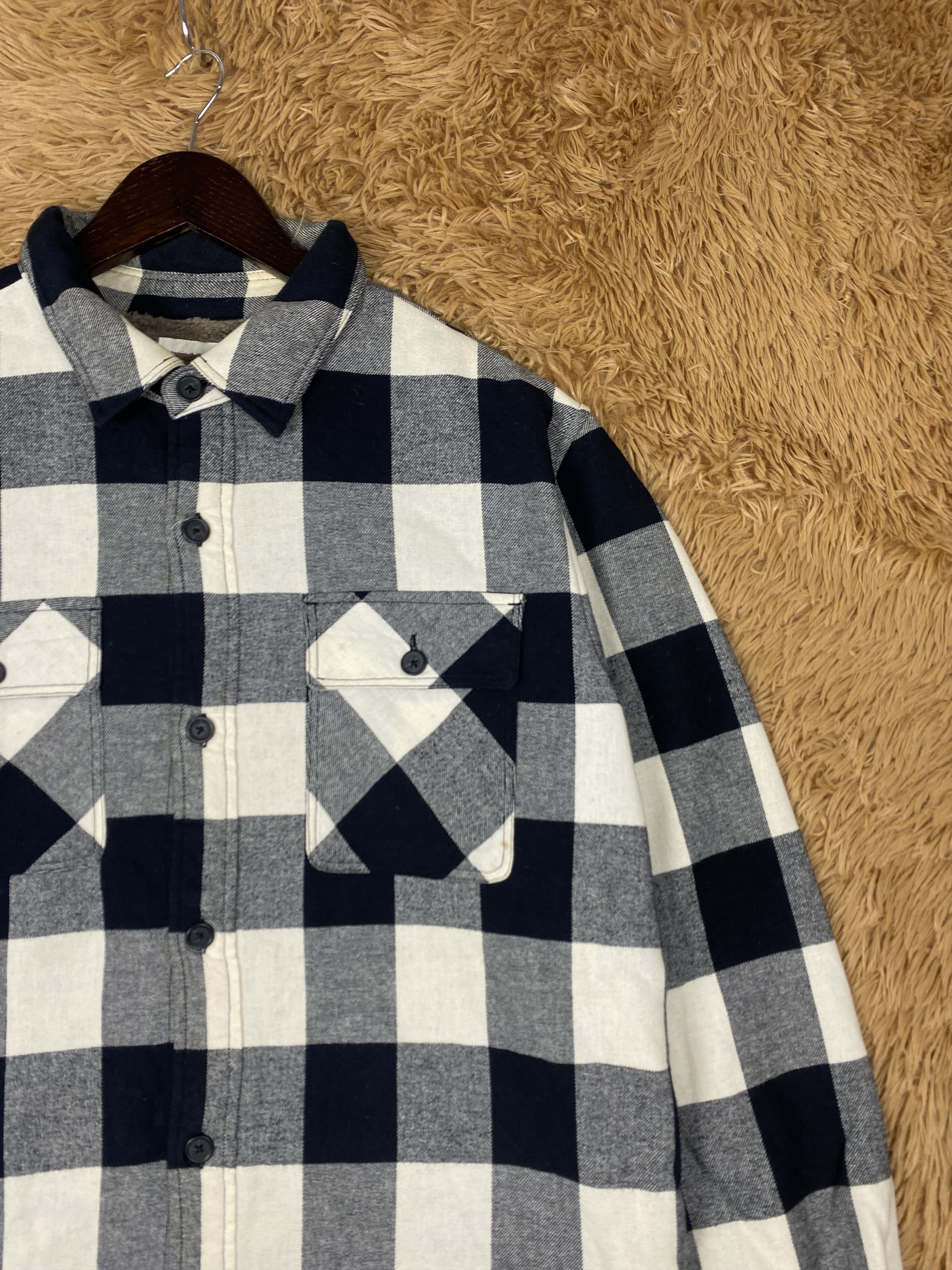 GU Vintage GU Checkered Fleece Lining Jacket DJ0432 Size US L / EU 52-54 / 3 - 3 Thumbnail