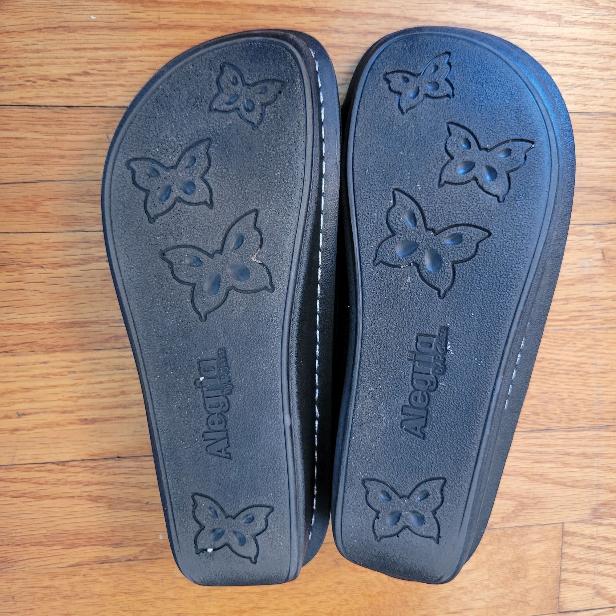 Vintage Alegria Leather Mules Buckle 37 Black Mary Janes ALG 531 Cla Size US 7 / IT 37 - 3 Thumbnail