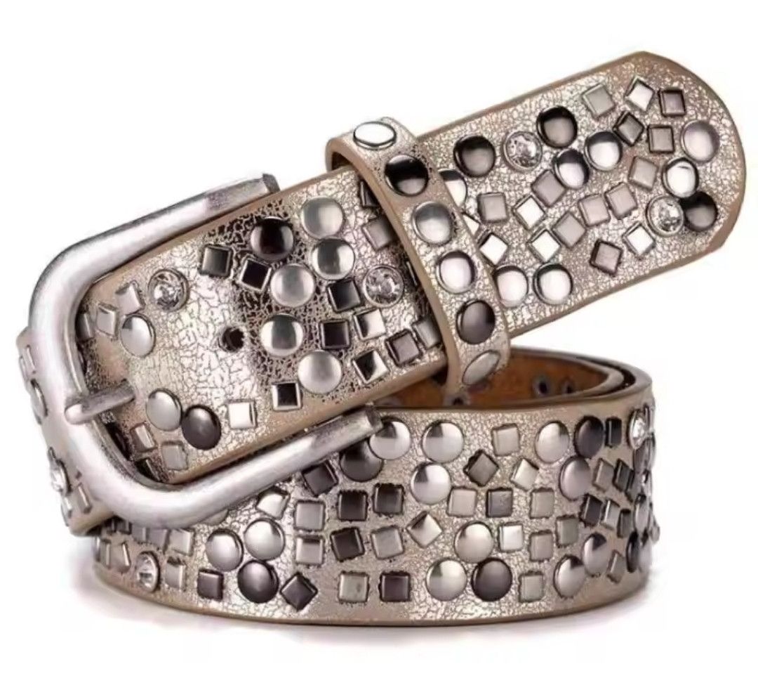 Japanese Brand × Vintage Punk Rivet Narrow Belt Size ONE SIZE - 1 Thumbnail