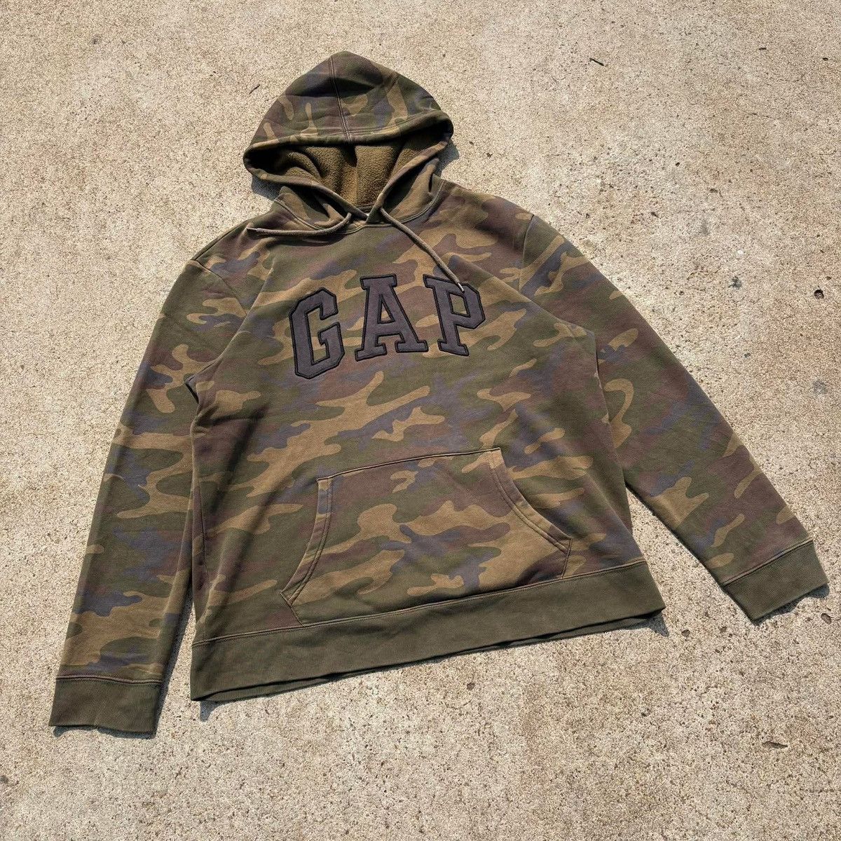 Gap ❌SOLD❌GAP Military Camo Hoodie Big Logo Streetwear Size L Size US XL / EU 56 / 4 - 4 Thumbnail