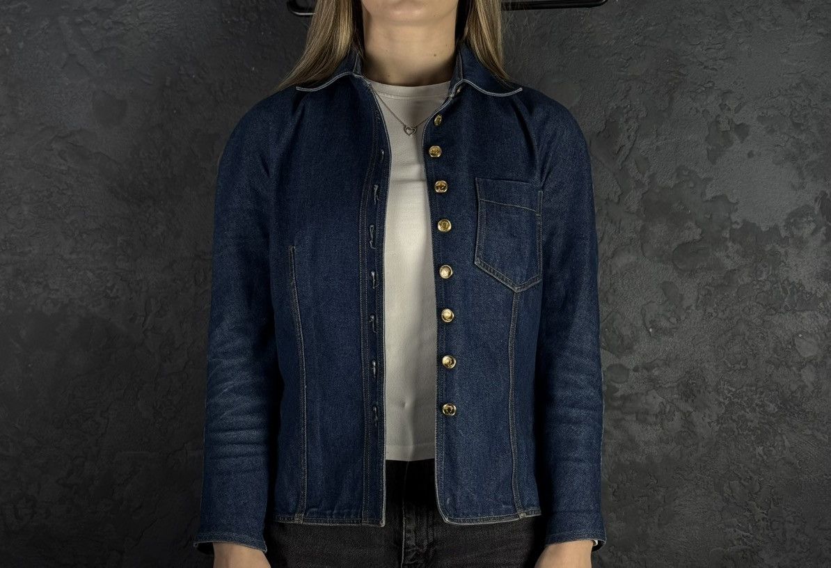 Dior Vintage CHRISTIAN DIOR BOUTIQUE Embroidered Denim Jacket Size M / US 6-8 / IT 42-44 - 4 Thumbnail