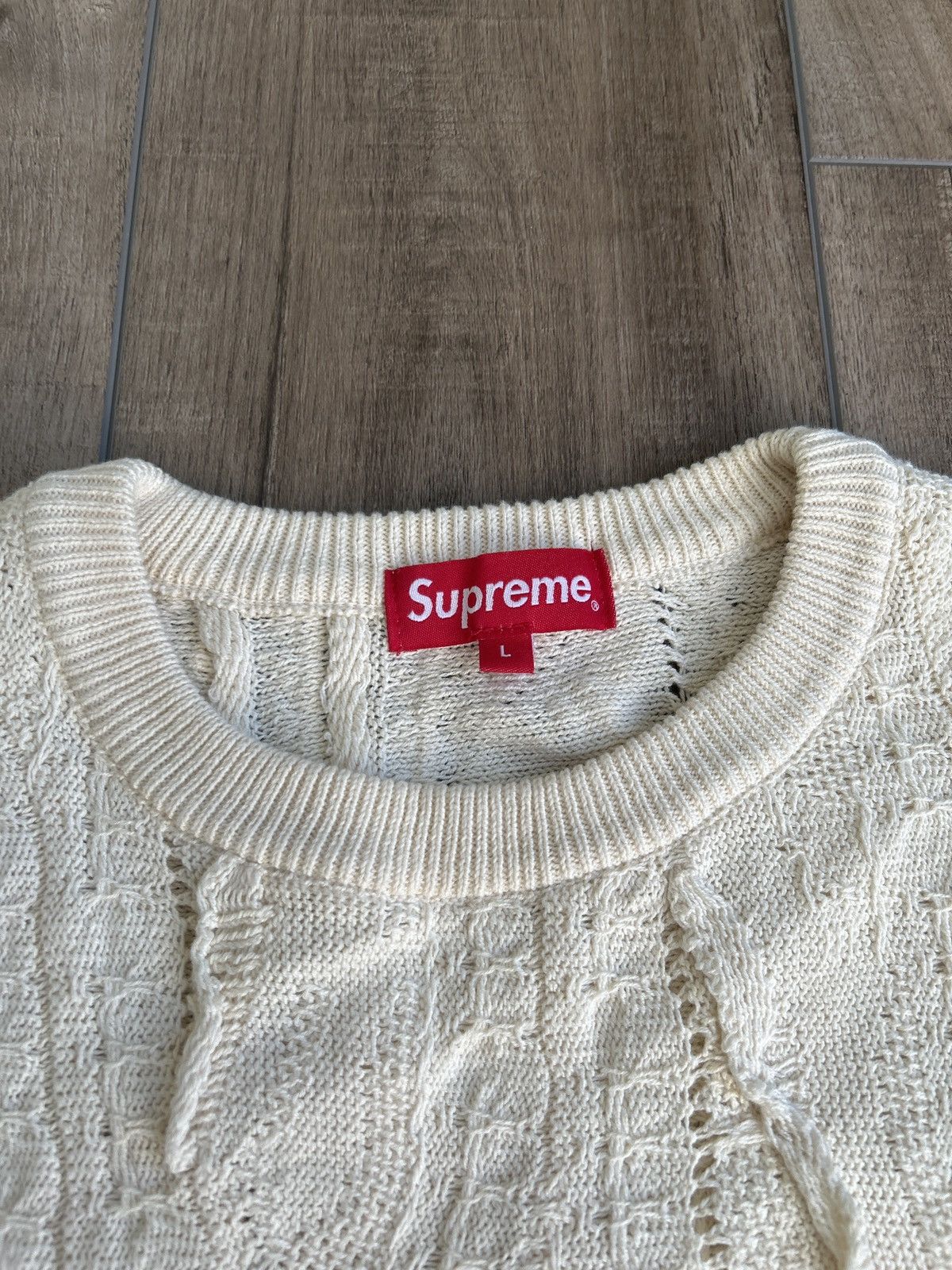 Supreme Supreme Textured Pattern Knit Sweater SS19 Size US L / EU 52-54 / 3 - 4 Thumbnail