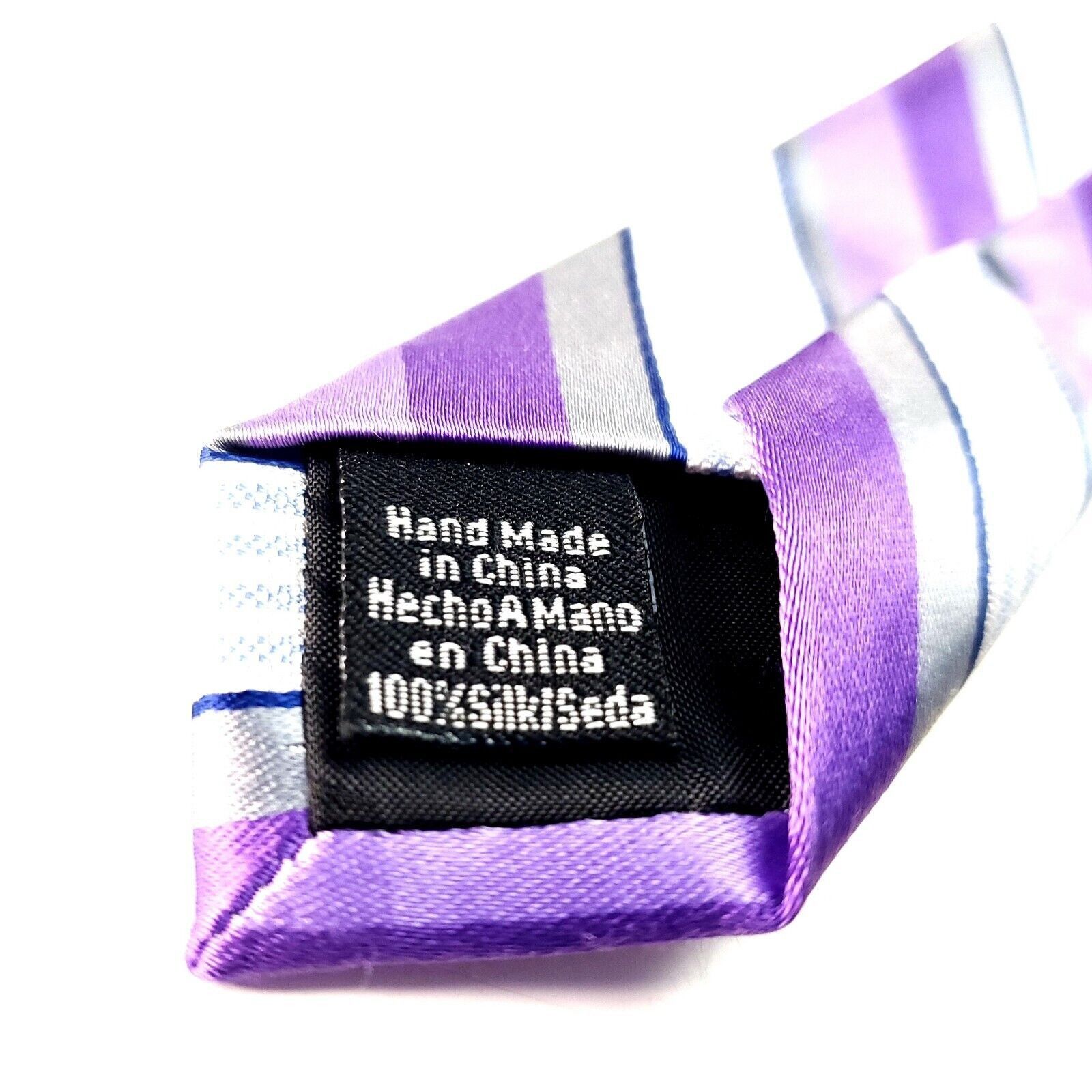 Croft & Barrow Croft Barrow Silk Tie Purple Striped Woven Size ONE SIZE - 5 Thumbnail