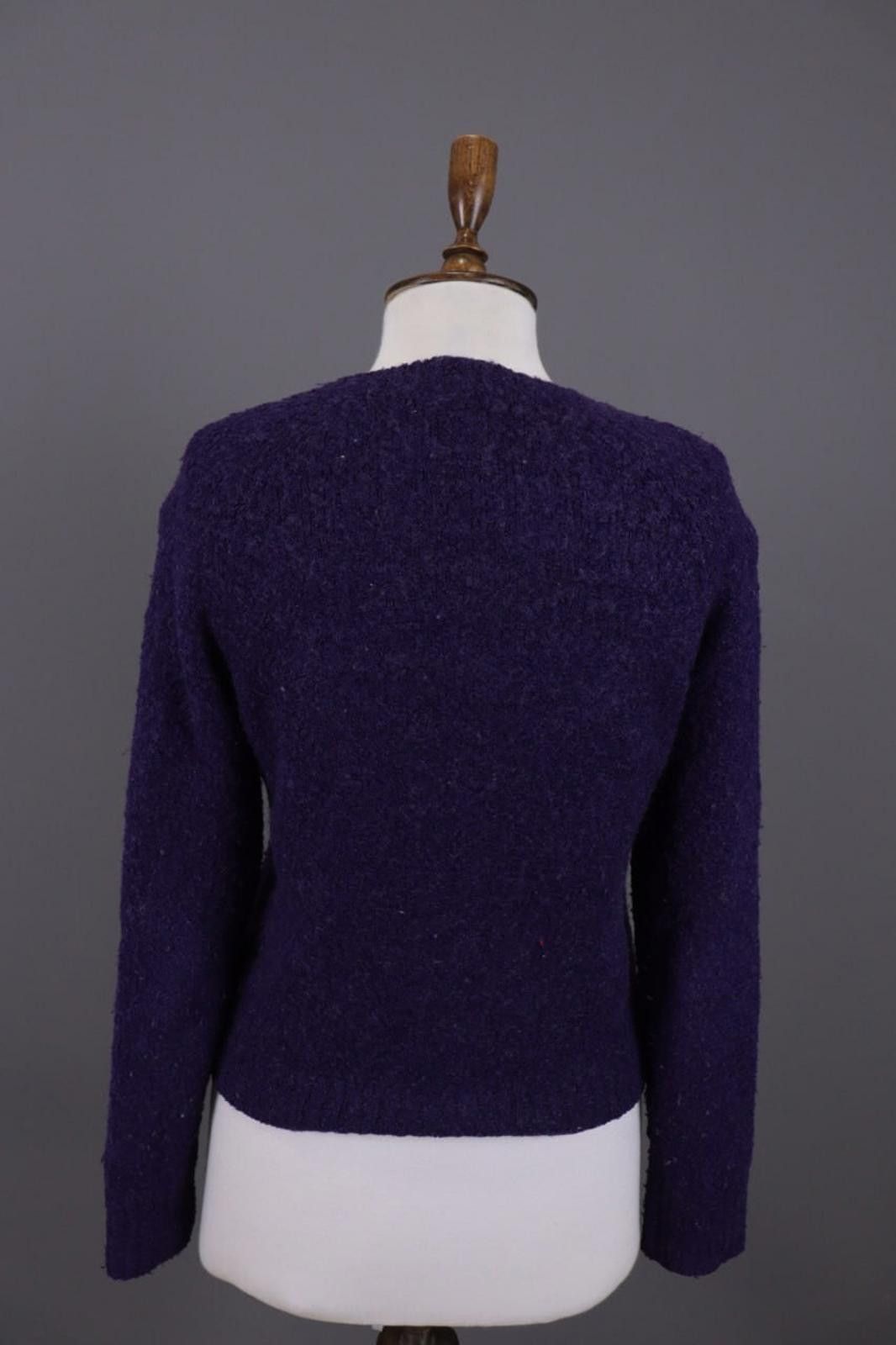 Designer Miss Sixty Purple Knit Cropped Sweater Size S Size S / US 4 / IT 40 - 9 Thumbnail