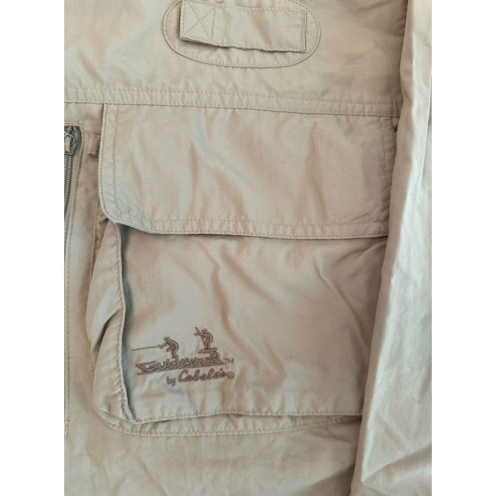 Vintage VINTAGE Cabela's Guided Wear Beige Nylon Button-Down Shirt Jacket Pockets Sz L Mens Size US L / EU 52-54 / 3 - 2 Thumbnail