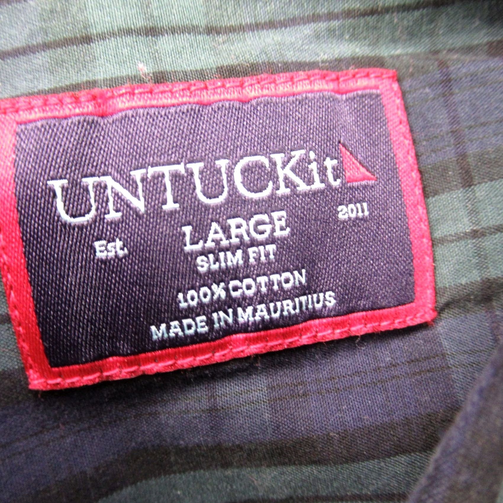 UNTUCKit UNTUCKit Mens Large Long Sleeve Button-Front Plaid Shirt Slim Fit Casual Size US L / EU 52-54 / 3 - 3 Thumbnail