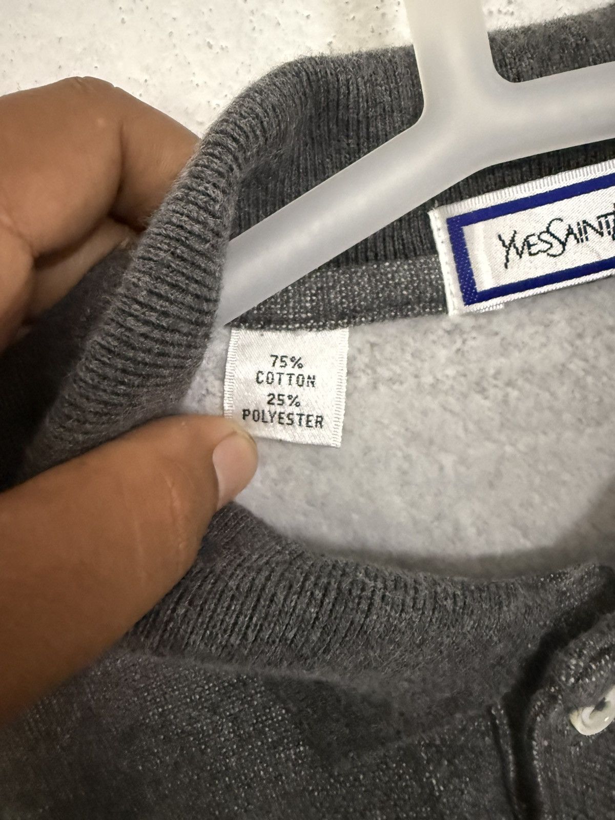 Yves Saint Laurent YSL Sweatshirt Polo vintage Yves Saint Laurent Gray Size US M / EU 48-50 / 2 - 5 Thumbnail