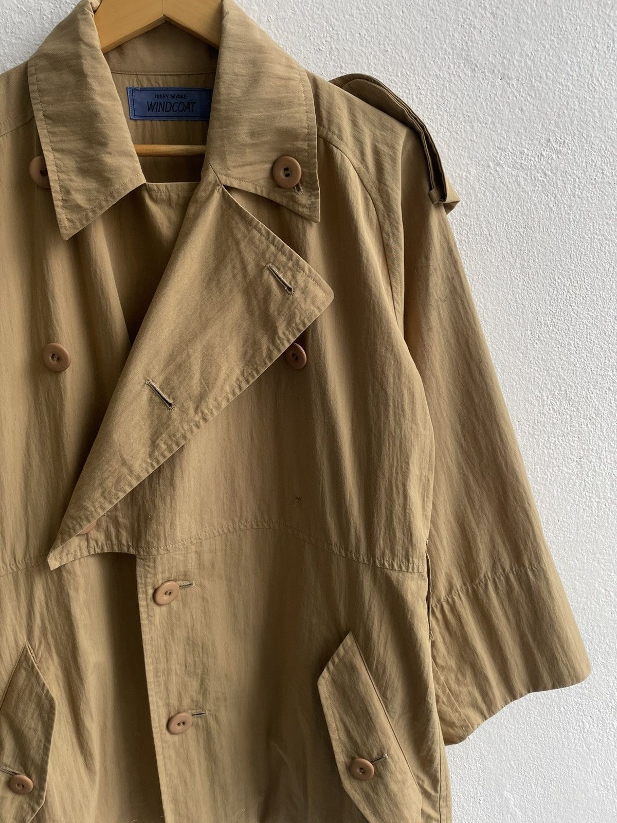 Issey Miyake Vintage 80's Issey Miyake Windcoat Oversize Long Coat Size US S / EU 44-46 / 1 - 6 Thumbnail