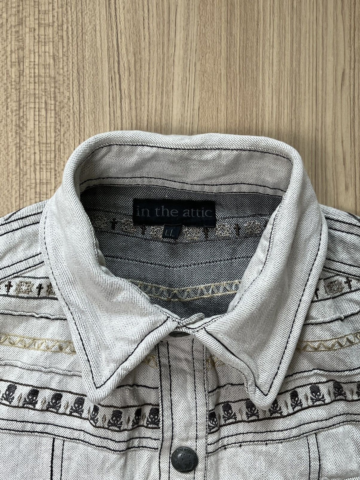 Japanese Brand In The Attic Embroidered Denim Jacket Size US XS / EU 42 / 0 - 4 Thumbnail