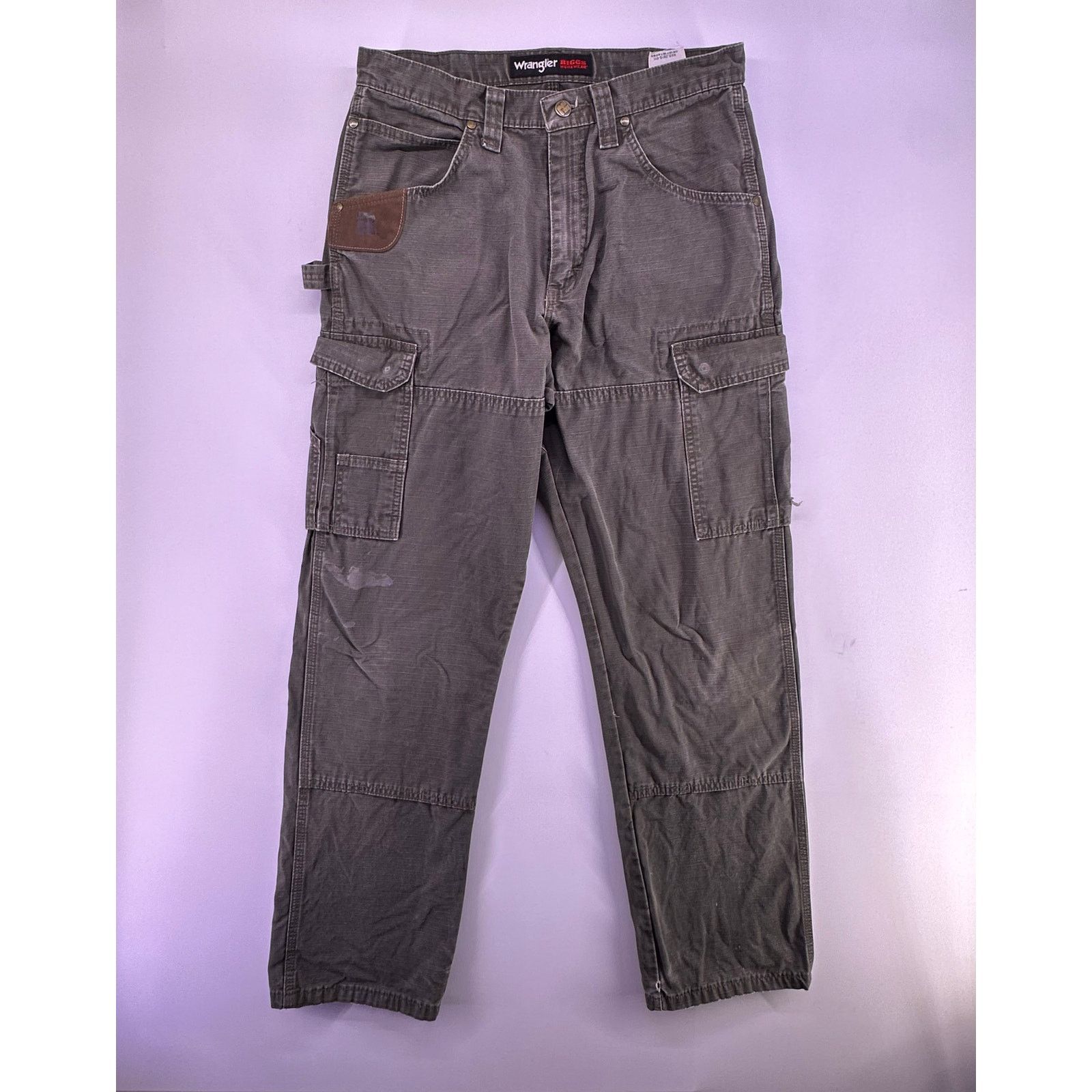 Wrangler Olive Green Wrangler Riggs Work Wear Jeans Size 31x34 Size US 31 - 1 Thumbnail