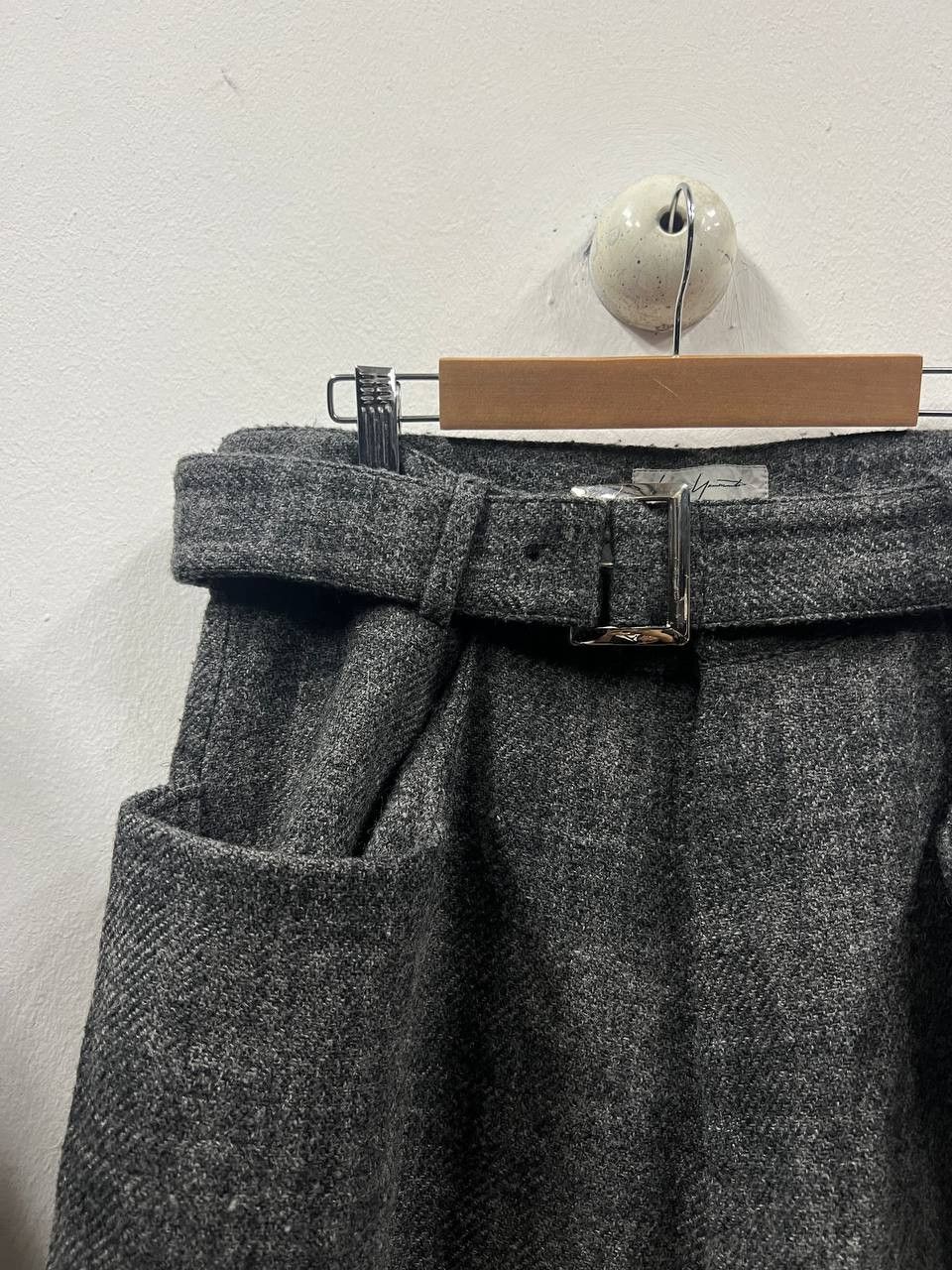 Yohji Yamamoto AW06 Yohji Yamamoto Felted Wool Belt Pants Size 33" - 3 Thumbnail