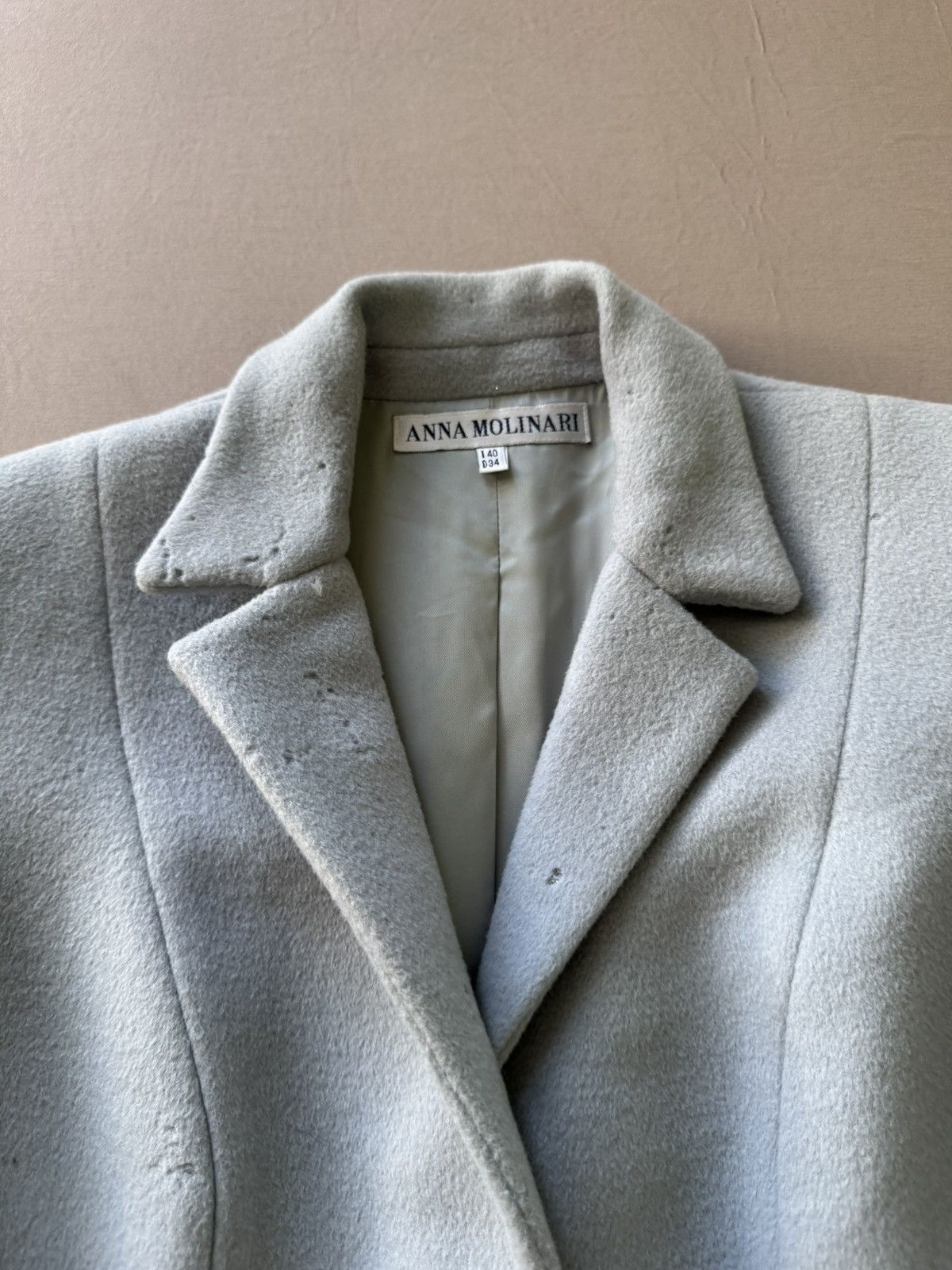 Anna Molinari Vintage Anna Molinari Single Breasted Cashmere Wool Coat Size S / US 4 / IT 40 - 6 Thumbnail