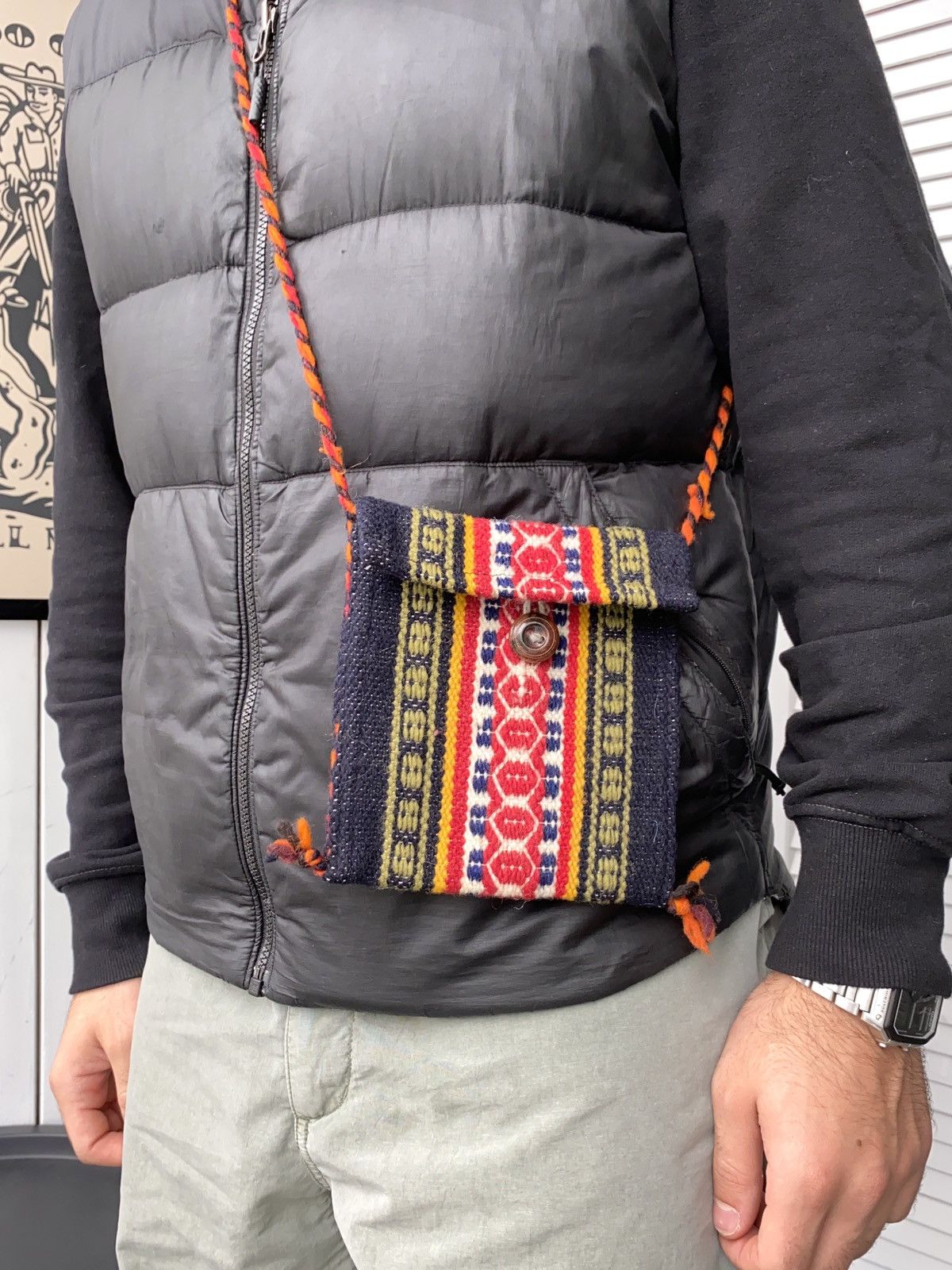 Vintage Vintage Custom Wool Knit Navajo Crossbody Bag Size ONE SIZE - 5 Thumbnail