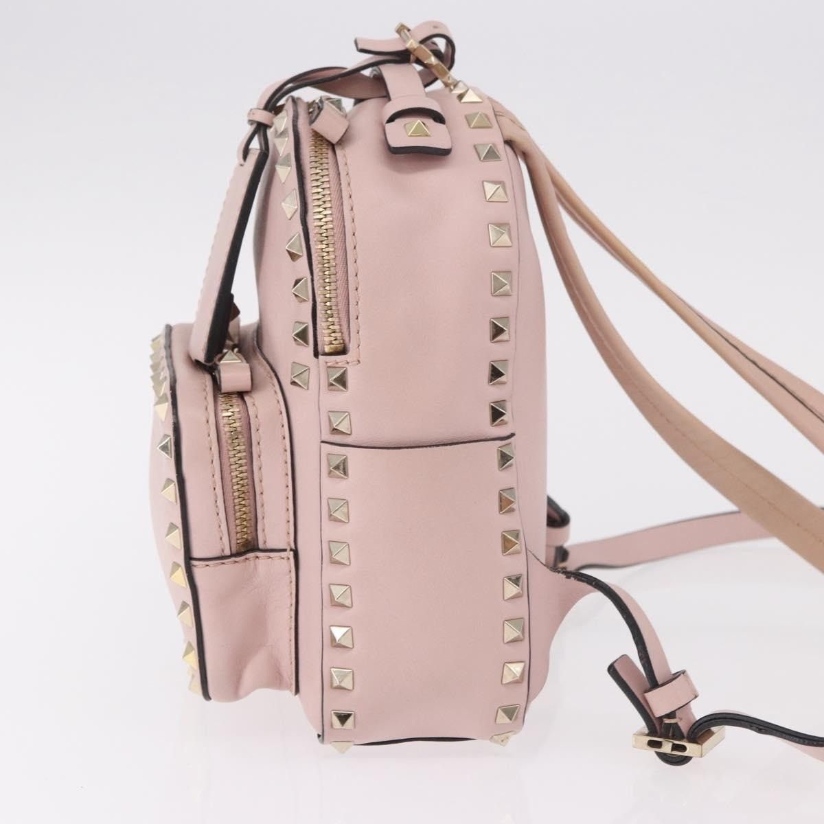 Valentino Valentino Leather Studs Backpack Pink Size ONE SIZE - 8 Thumbnail