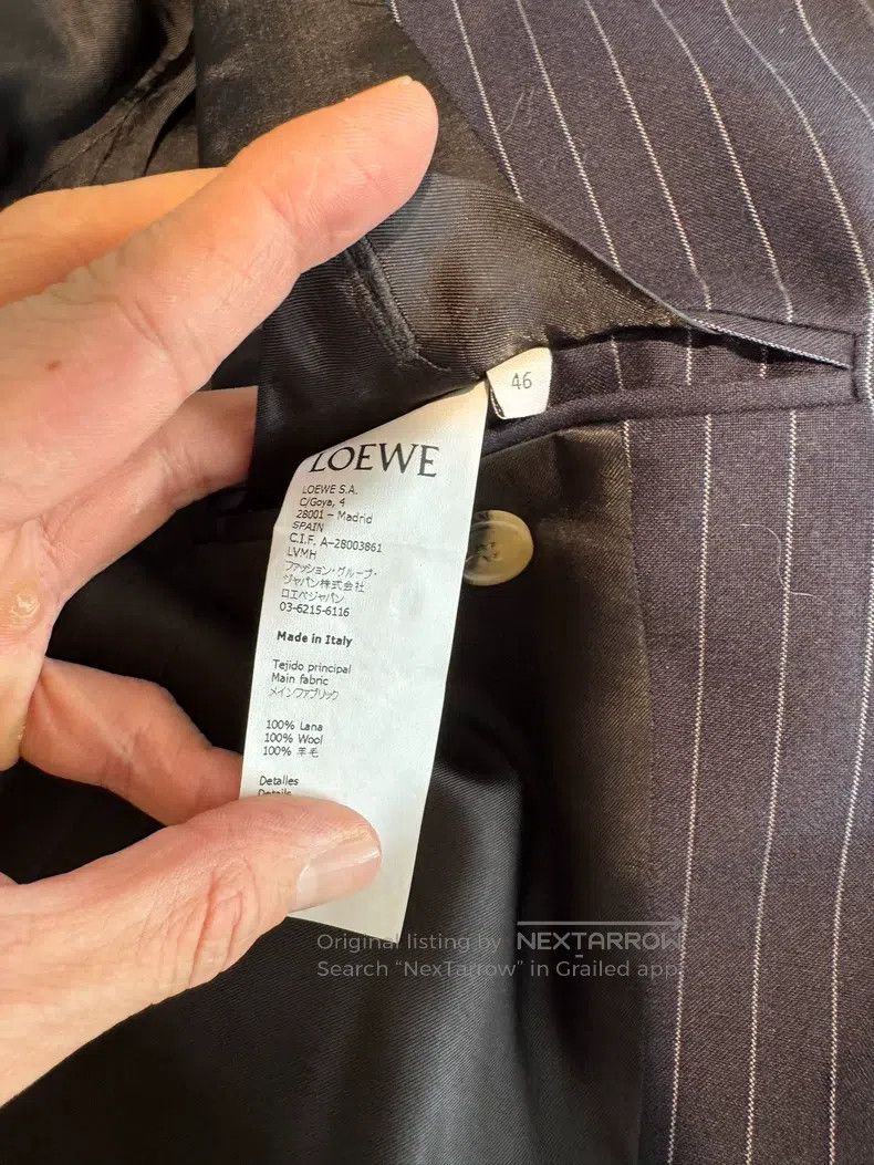 Loewe Loewe Men's Striped Suit Size 46L - 7 Thumbnail