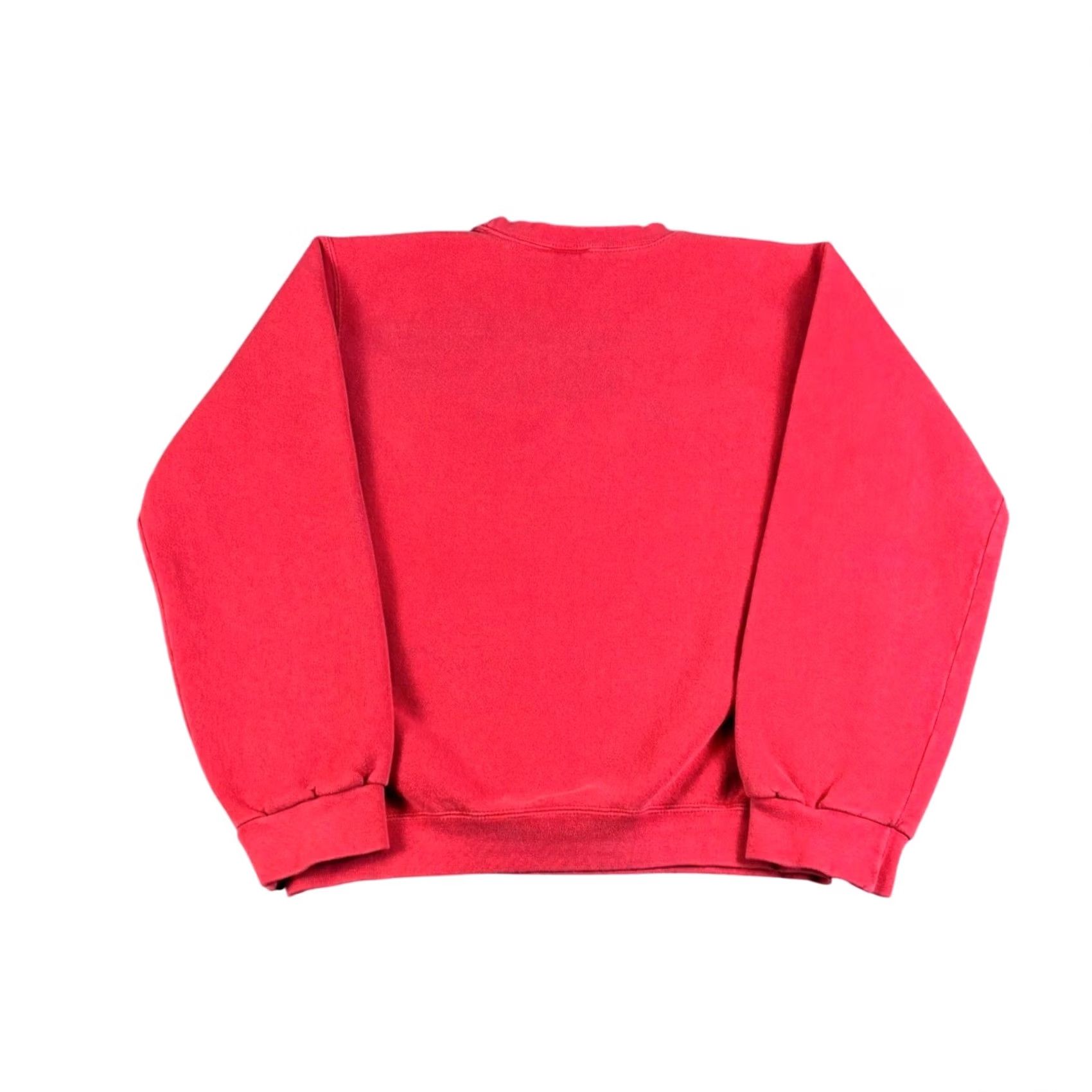 Nike VINTAGE Nike Sweatshirt Crewneck Red S Mens Small 90s Nike Sportswear Logo Embroidered Cotton Blend Pullover Size US S / EU 44-46 / 1 - 2 Thumbnail