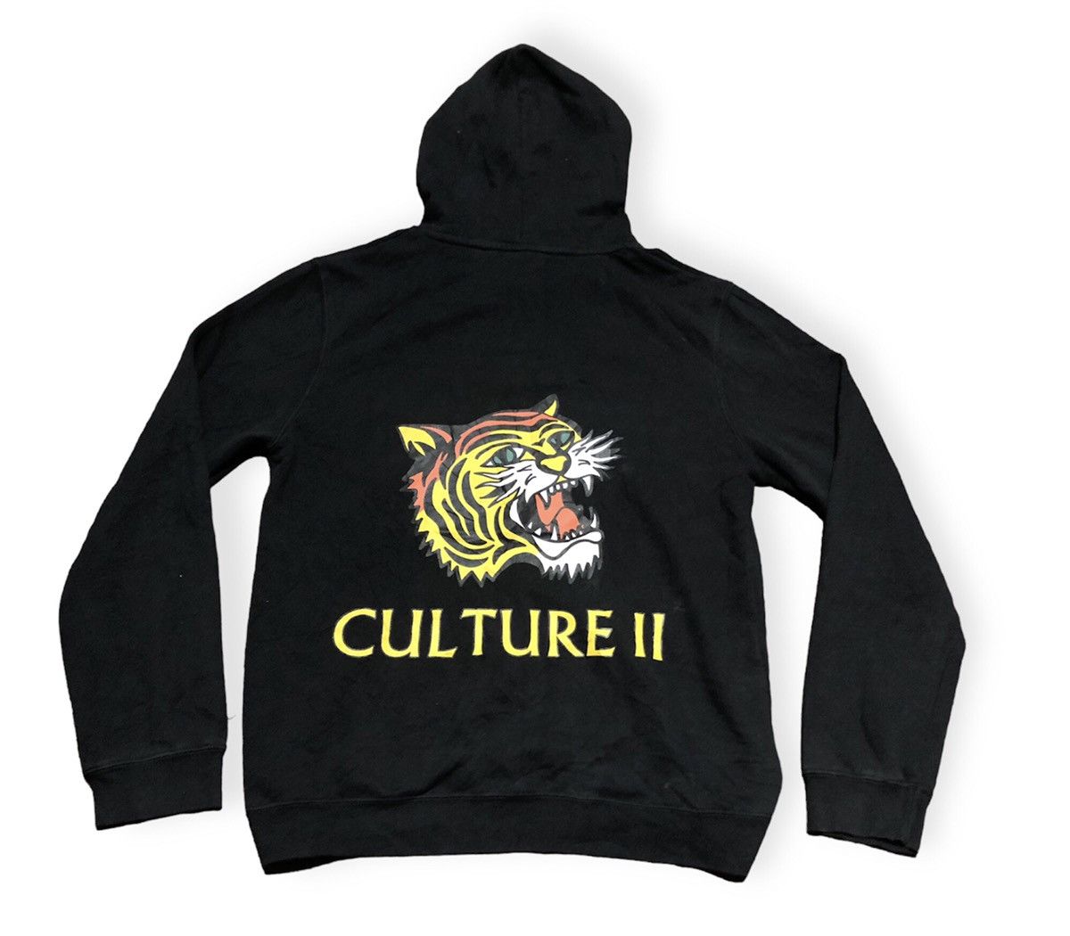 image of Band Tees x Migos Rapper Band Culture Ii Japanese Tiger Hoodie in Black, Men's (Size Large)